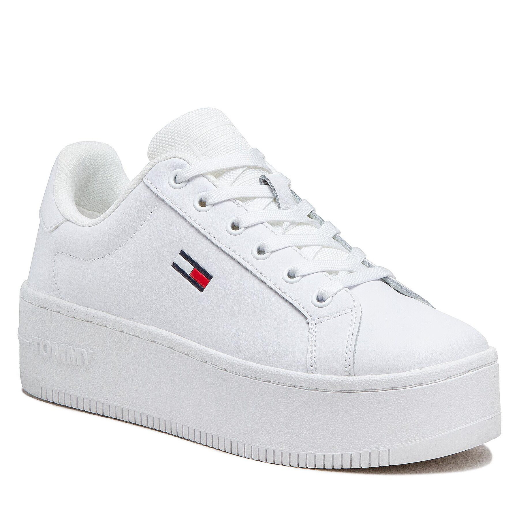 Tommy Jeans Сникърси Flatform Ess EN0EN02043 Бял - Pepit.bg