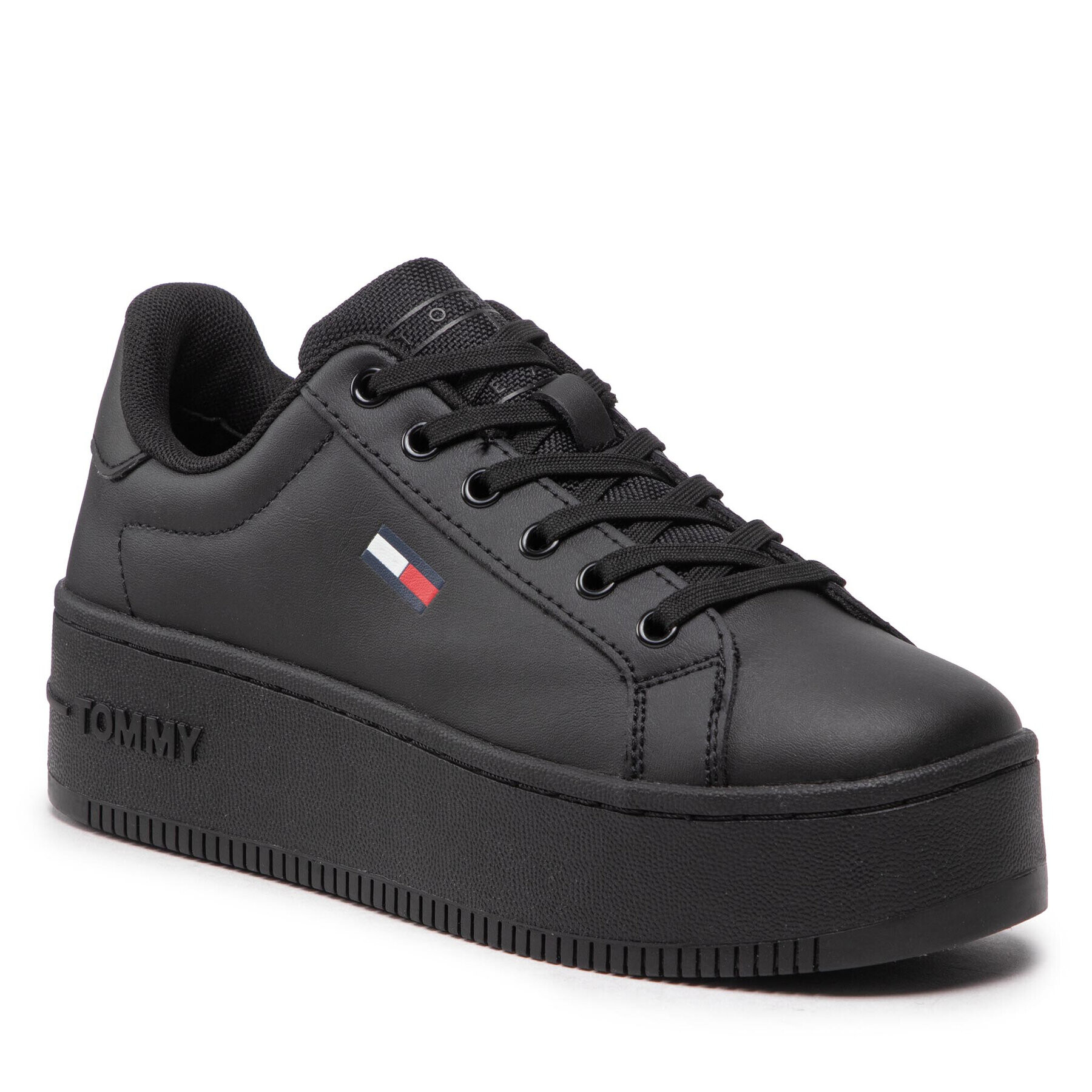 Tommy Jeans Сникърси Flatform Ess EN0EN02043 Черен - Pepit.bg