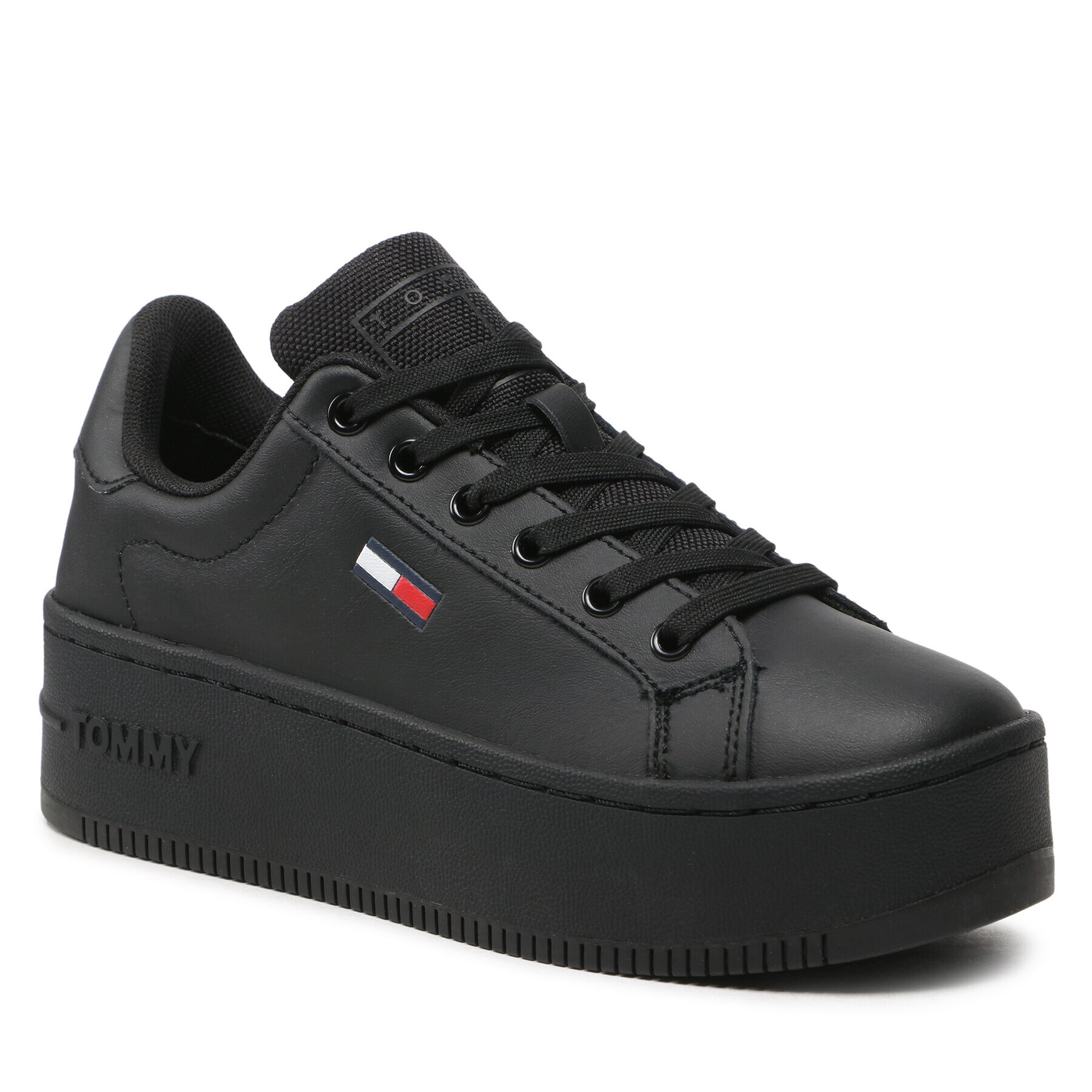 Tommy Jeans Сникърси Flatform Ess EN0EN02043 Черен - Pepit.bg