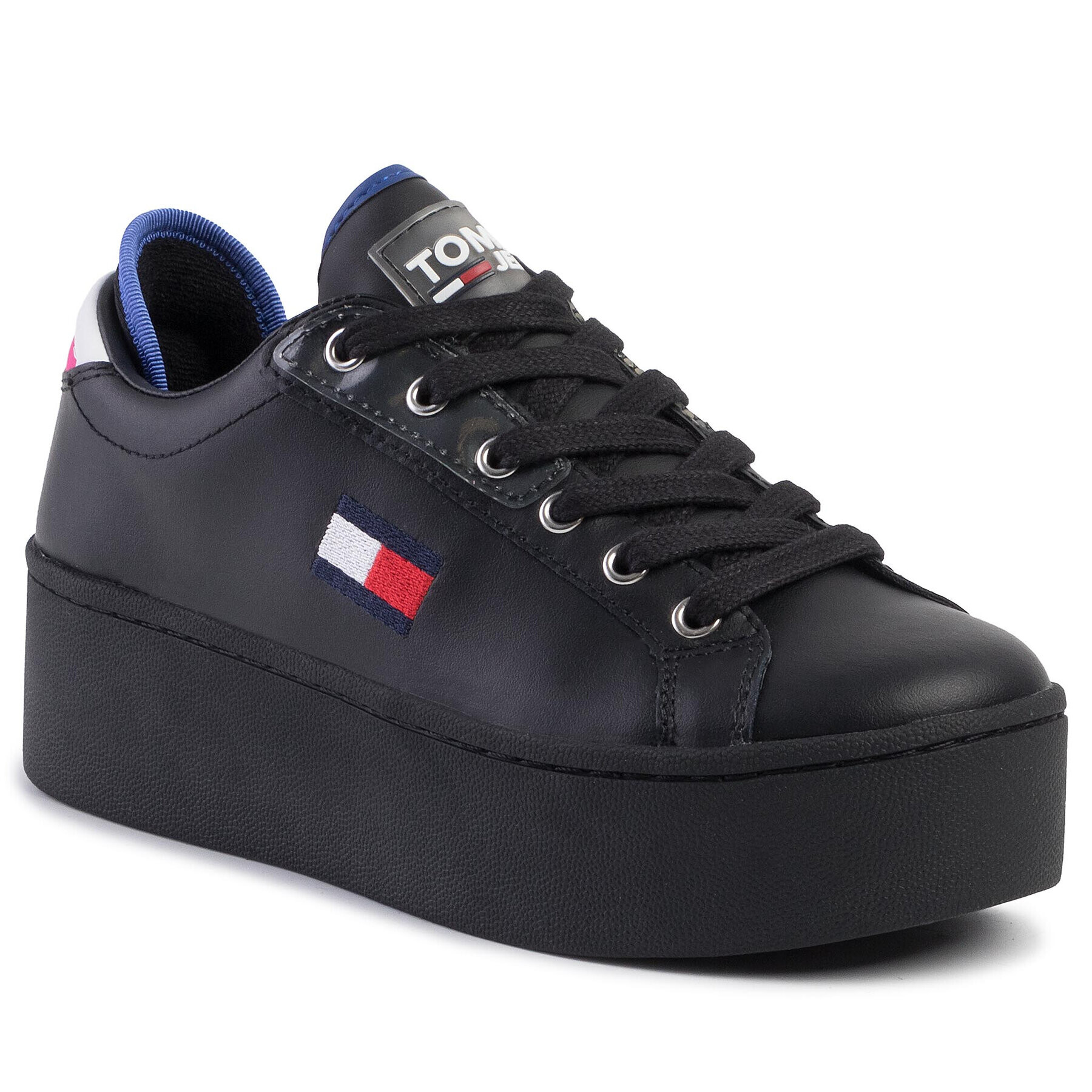 Tommy Jeans Сникърси Flatform Sneaker EN0EN00718 Черен - Pepit.bg