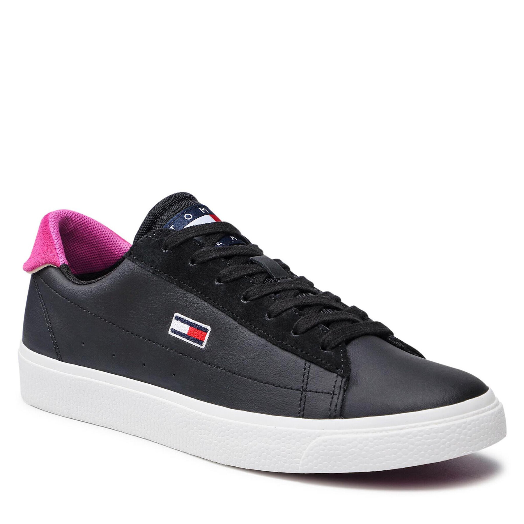 Tommy Jeans Сникърси Leather Low Cut Vulc EN0EN01502 Черен - Pepit.bg