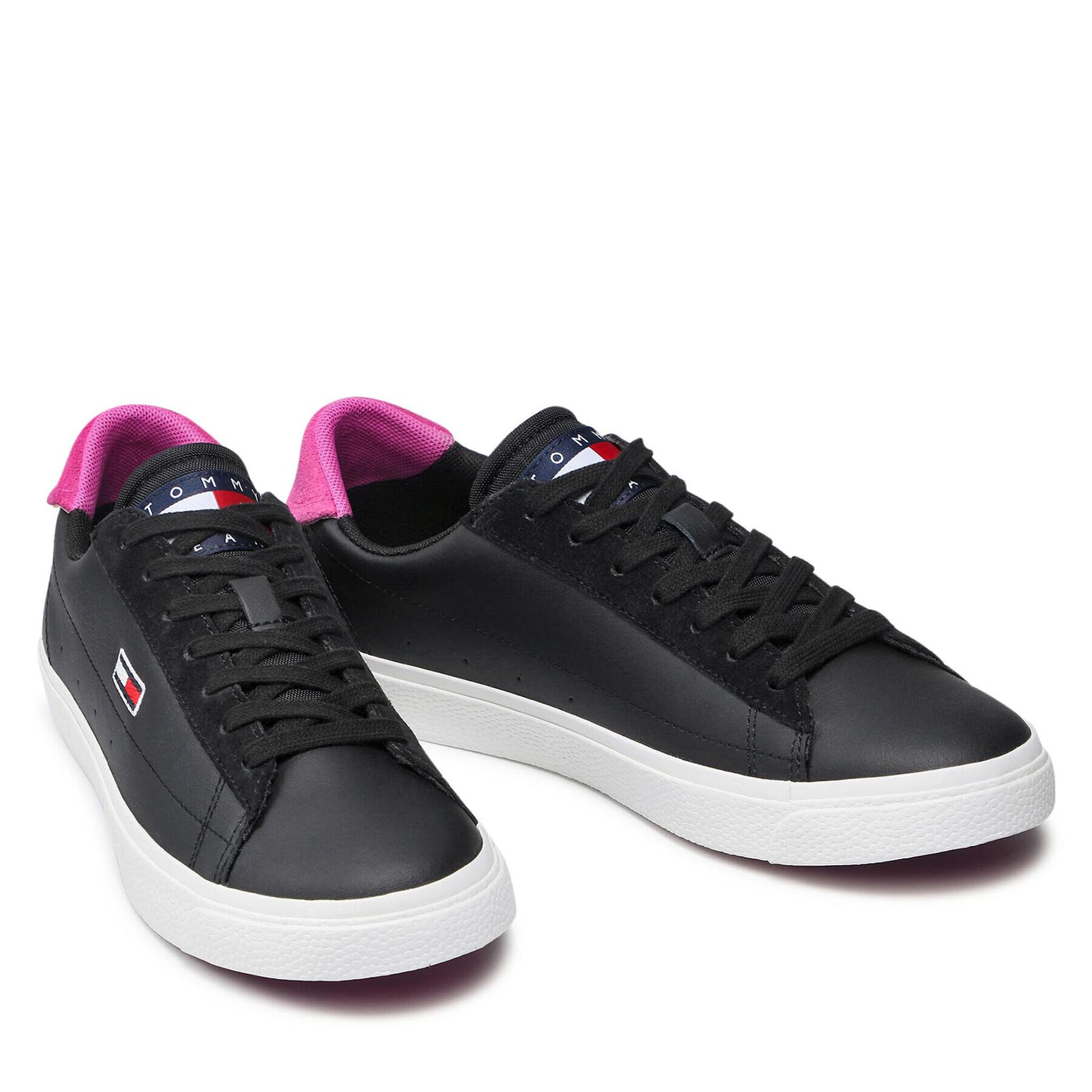 Tommy Jeans Сникърси Leather Low Cut Vulc EN0EN01502 Черен - Pepit.bg