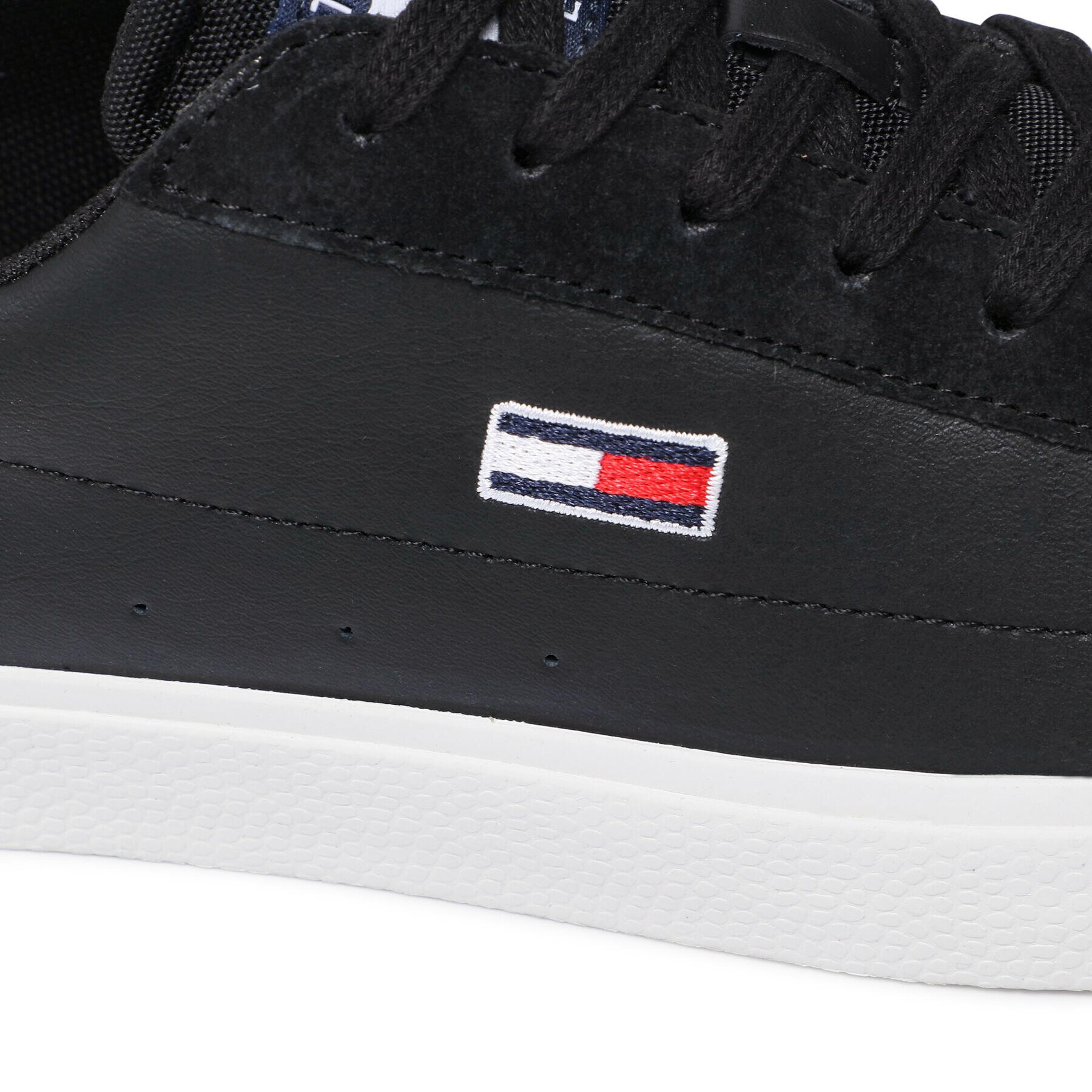 Tommy Jeans Сникърси Leather Low Cut Vulc EN0EN01502 Черен - Pepit.bg