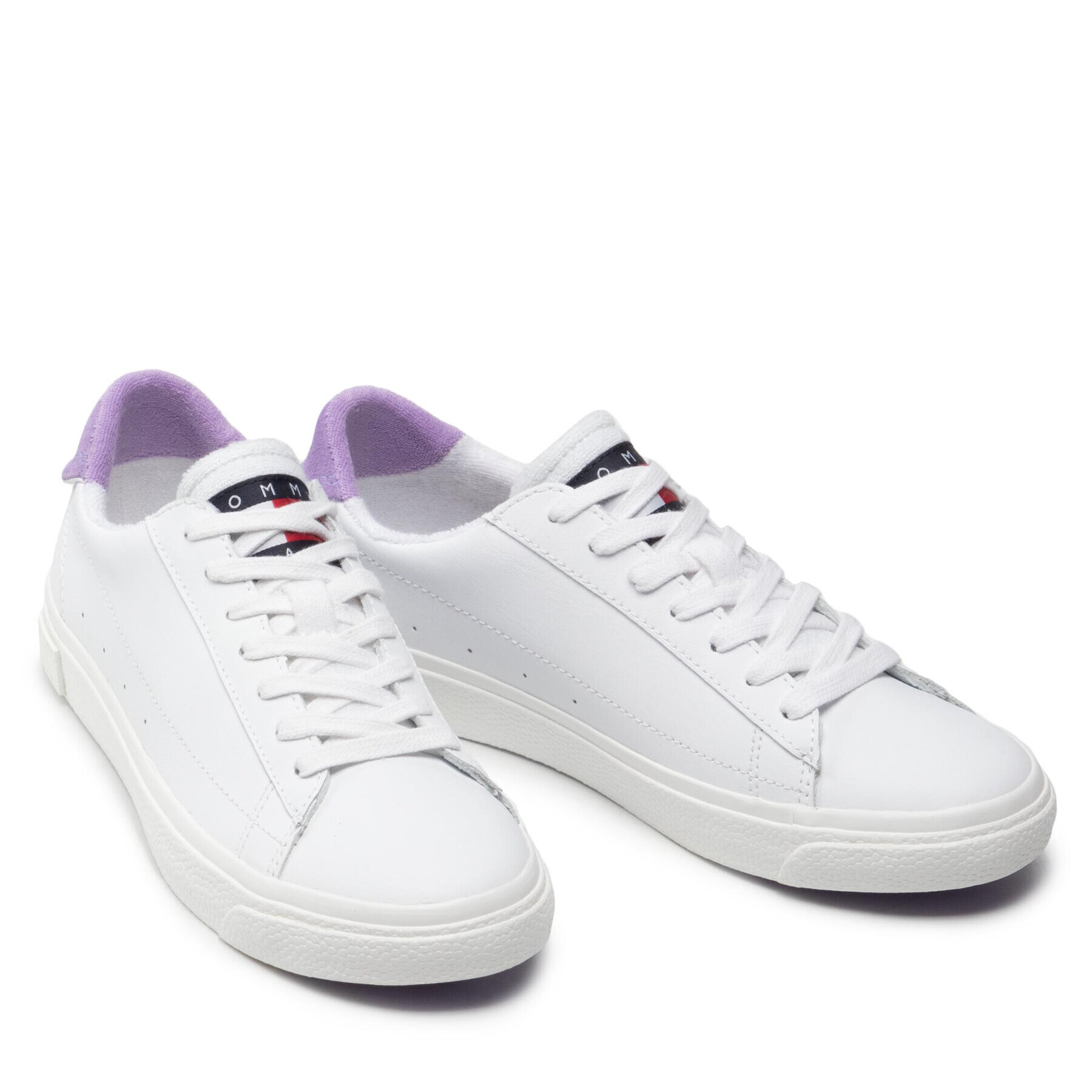 Tommy Jeans Сникърси Leather Low Cut Vulc EN0EN01627 Бял - Pepit.bg