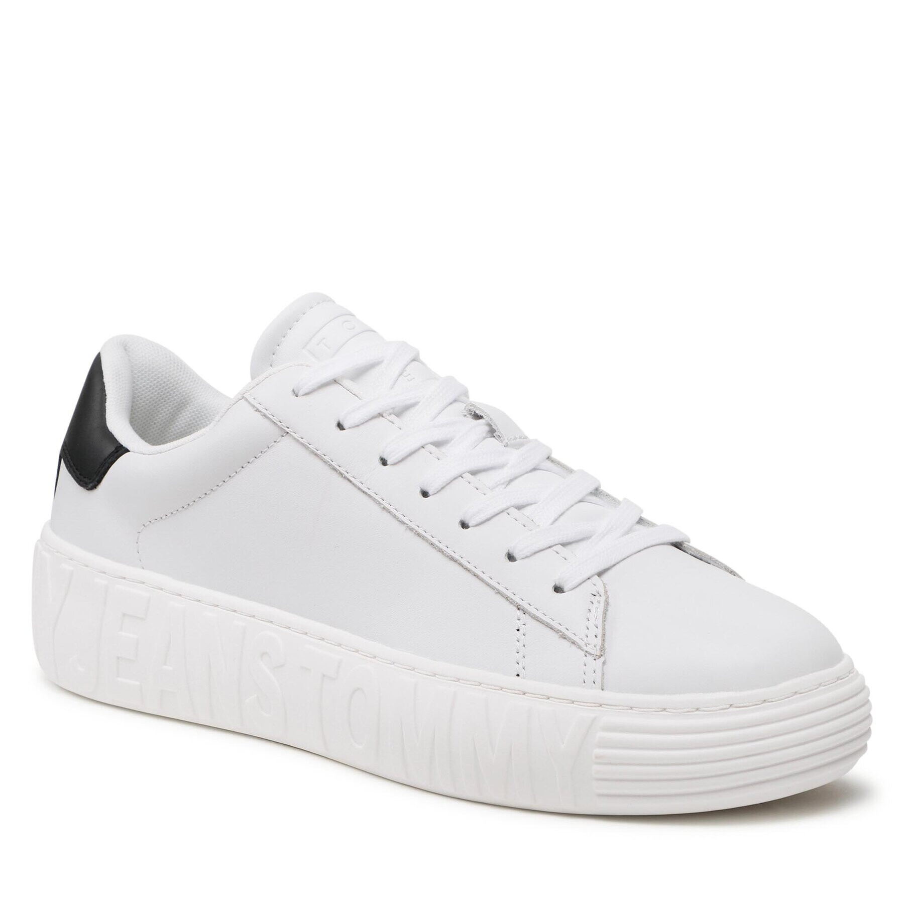 Tommy Jeans Сникърси Leather Outsole EM0EM01159 Бял - Pepit.bg