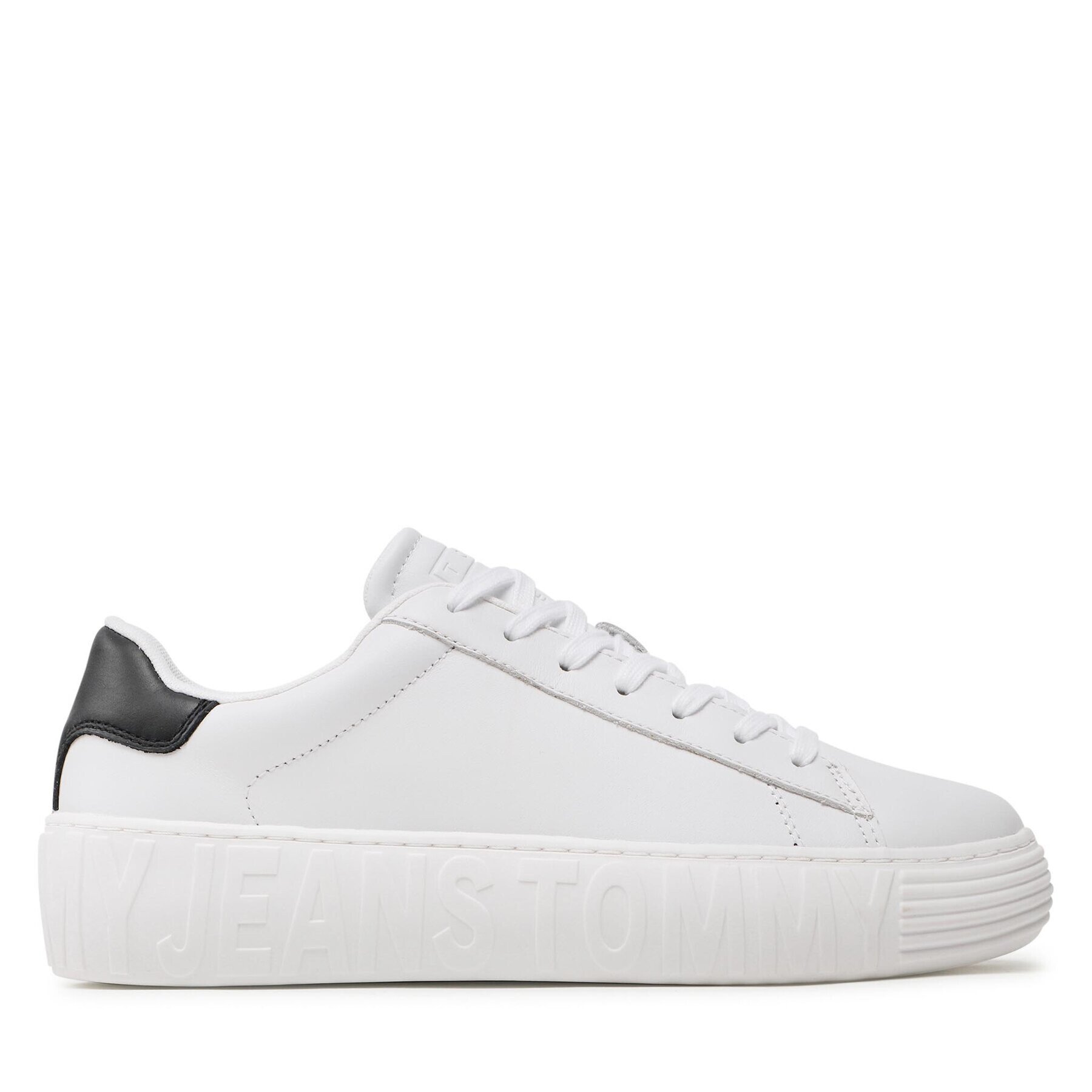 Tommy Jeans Сникърси Leather Outsole EM0EM01159 Бял - Pepit.bg