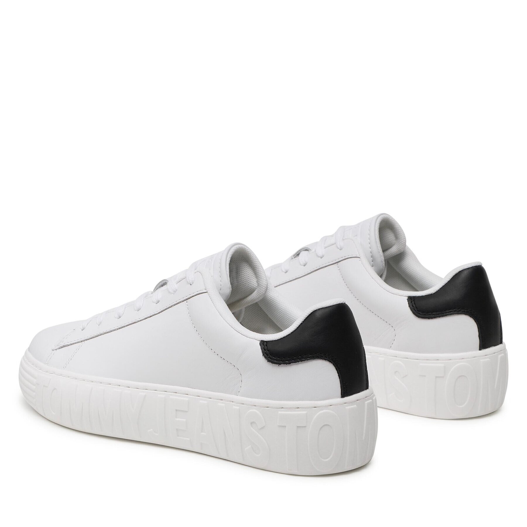Tommy Jeans Сникърси Leather Outsole EM0EM01159 Бял - Pepit.bg