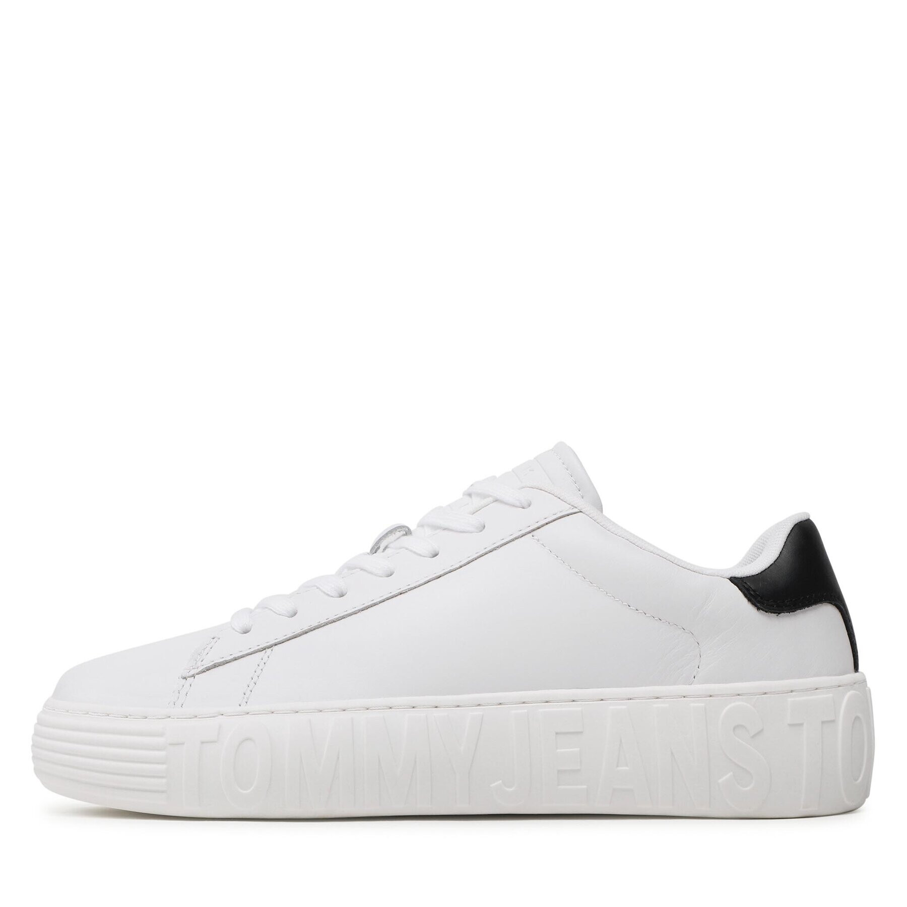 Tommy Jeans Сникърси Leather Outsole EM0EM01159 Бял - Pepit.bg