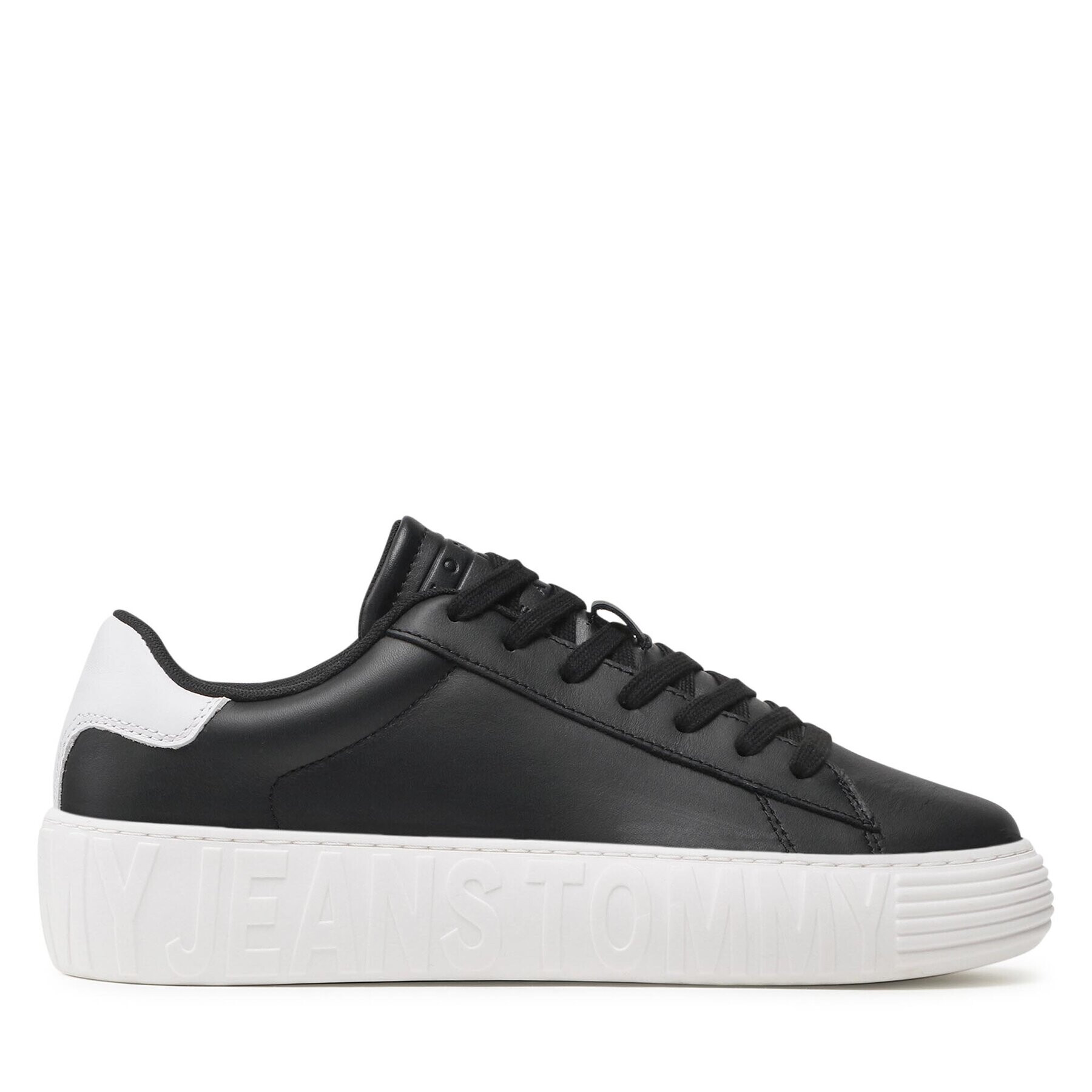 Tommy Jeans Сникърси Leather Outsole EM0EM01159 Черен - Pepit.bg