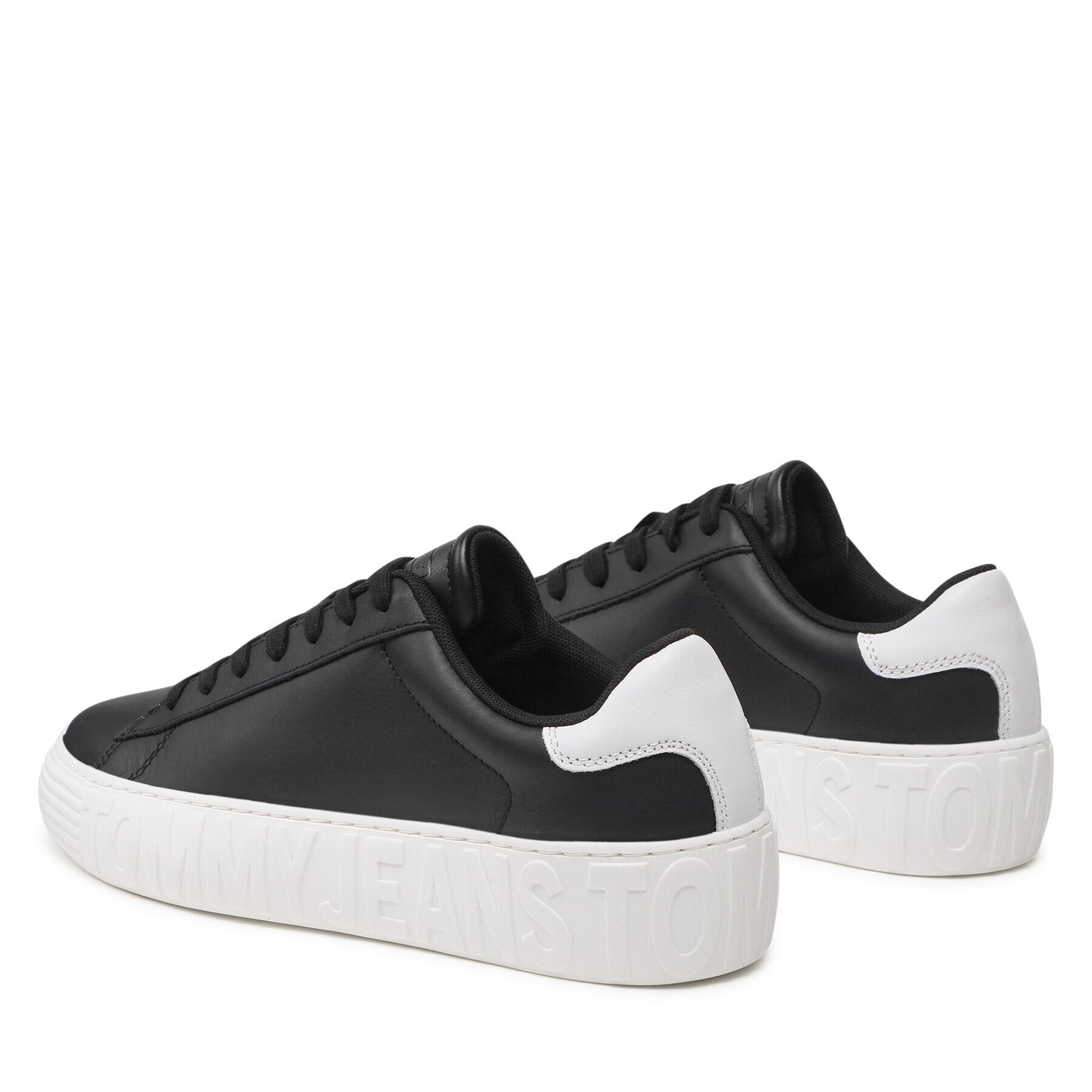 Tommy Jeans Сникърси Leather Outsole EM0EM01159 Черен - Pepit.bg