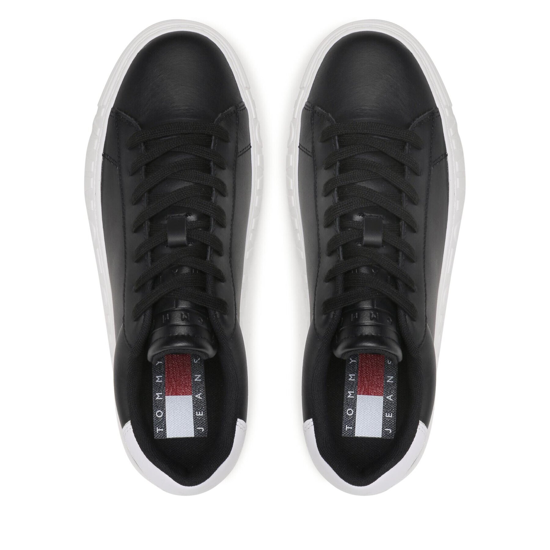 Tommy Jeans Сникърси Leather Outsole EM0EM01159 Черен - Pepit.bg