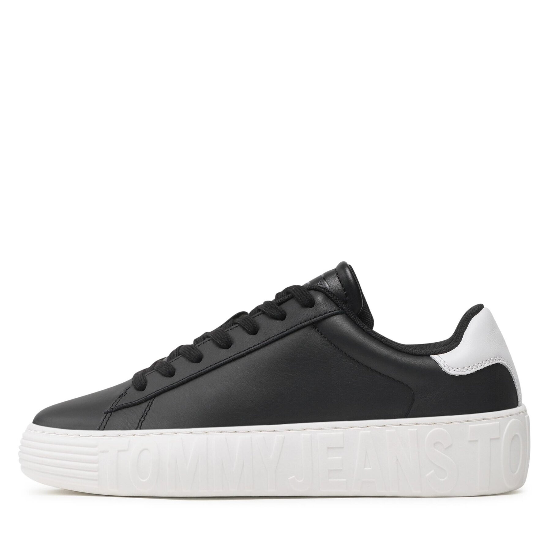Tommy Jeans Сникърси Leather Outsole EM0EM01159 Черен - Pepit.bg