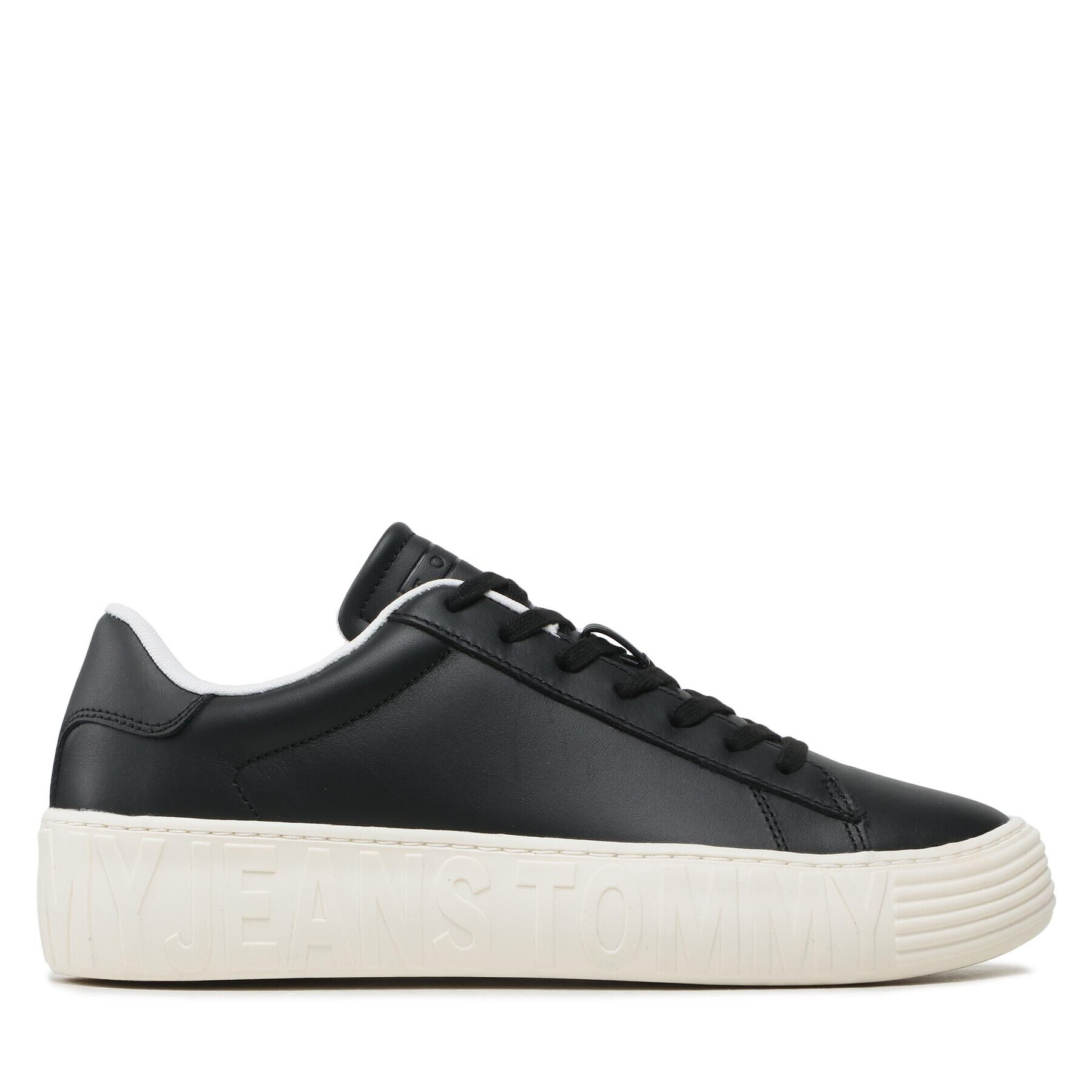 Tommy Jeans Сникърси Leather Outsole EM0EM01213 Черен - Pepit.bg