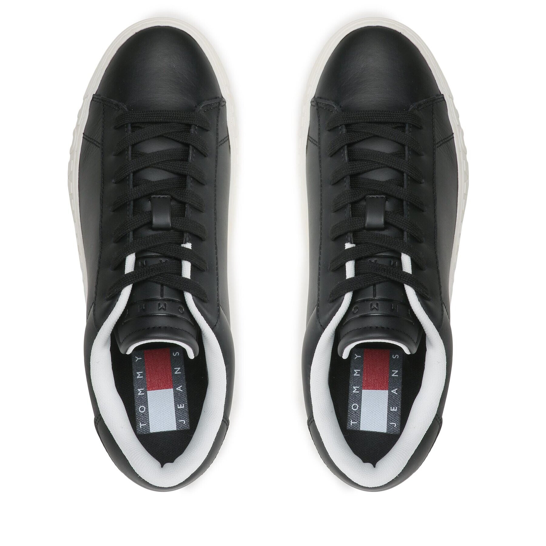 Tommy Jeans Сникърси Leather Outsole EM0EM01213 Черен - Pepit.bg