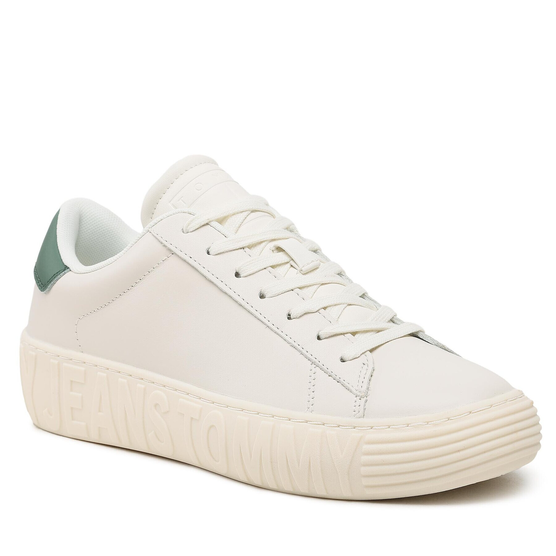 Tommy Jeans Сникърси Leather Outsole EM0EM01213 Екрю - Pepit.bg