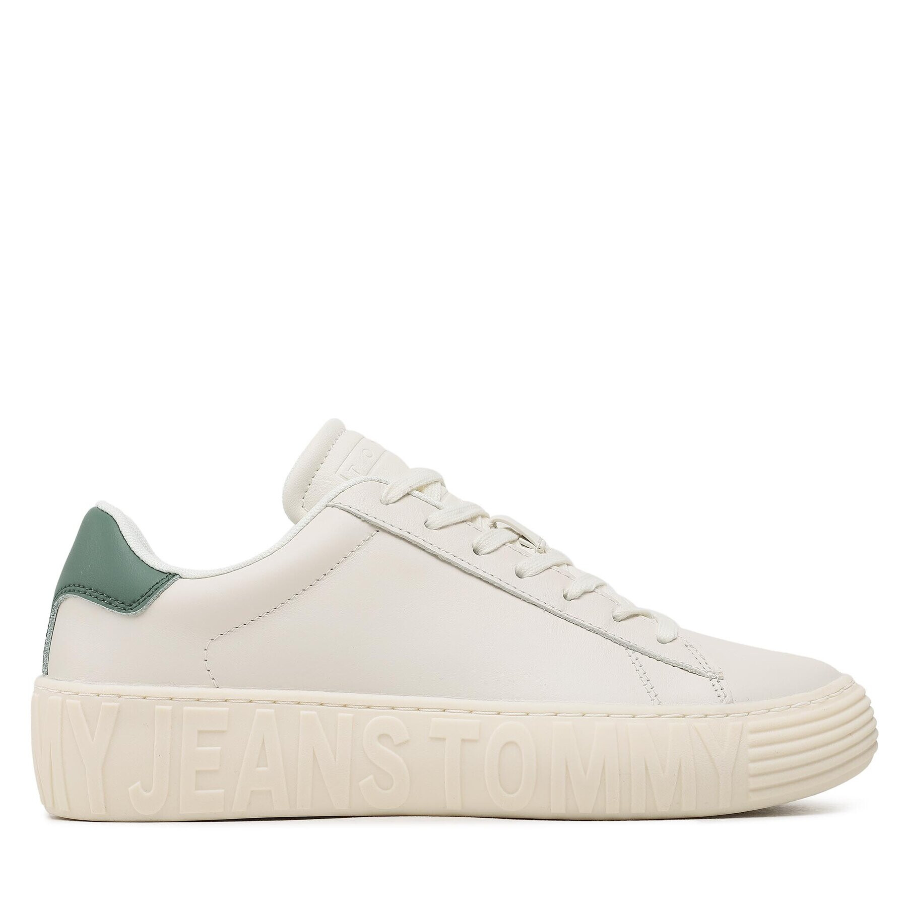 Tommy Jeans Сникърси Leather Outsole EM0EM01213 Екрю - Pepit.bg