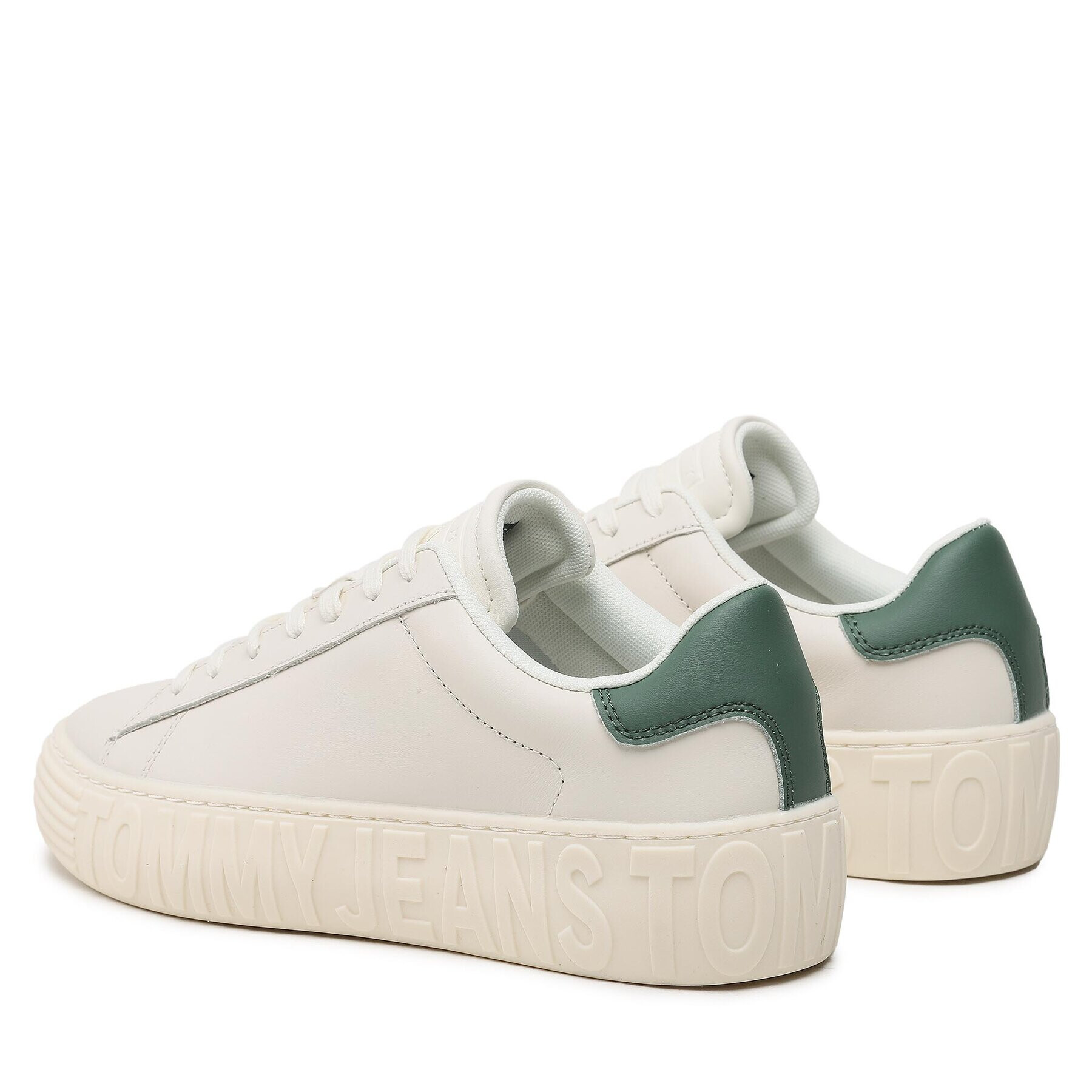 Tommy Jeans Сникърси Leather Outsole EM0EM01213 Екрю - Pepit.bg