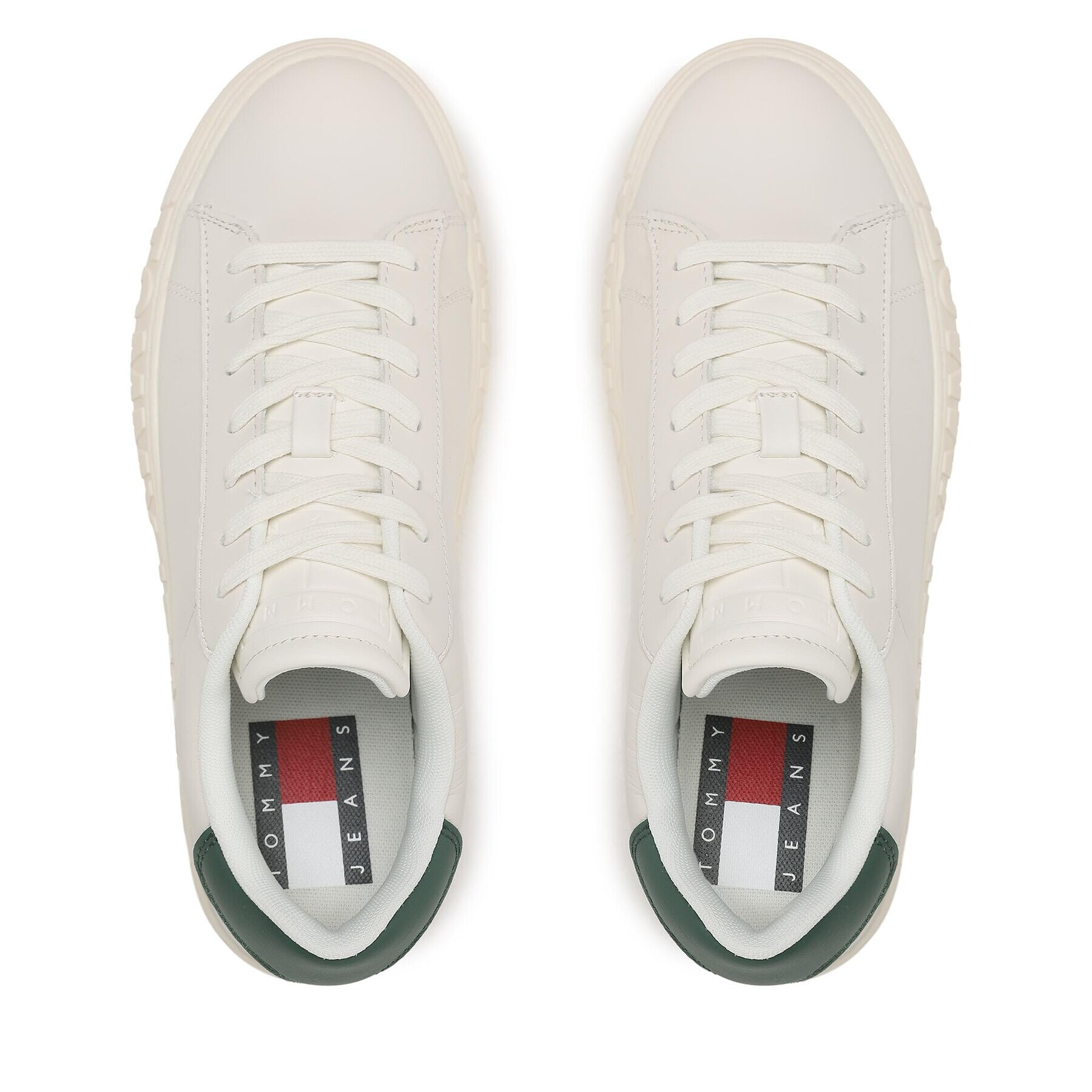 Tommy Jeans Сникърси Leather Outsole EM0EM01213 Екрю - Pepit.bg