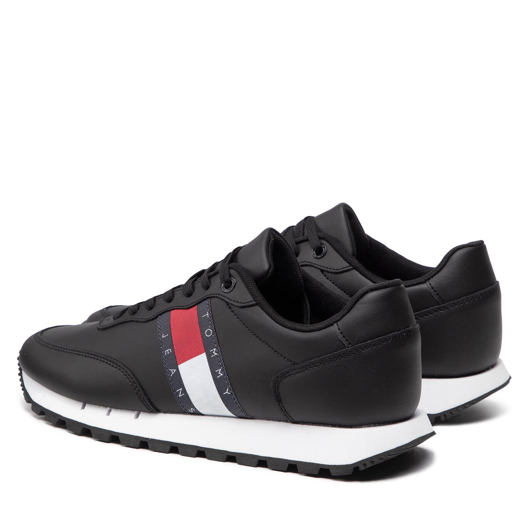 Tommy Jeans Сникърси Leather Runner EM0EM00898 Черен - Pepit.bg