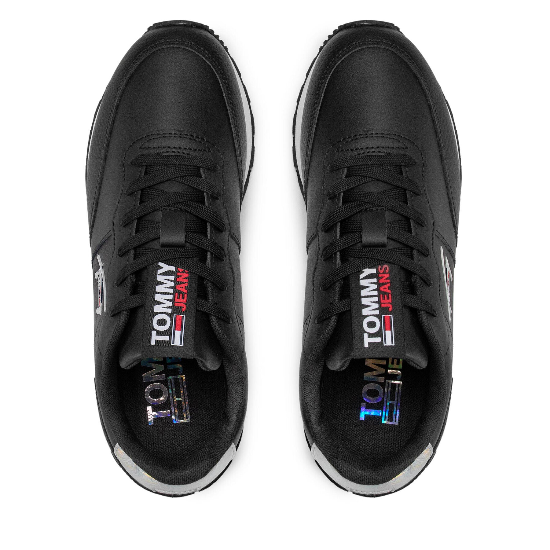 Tommy Jeans Сникърси Leather Runner EN0EN01512 Черен - Pepit.bg
