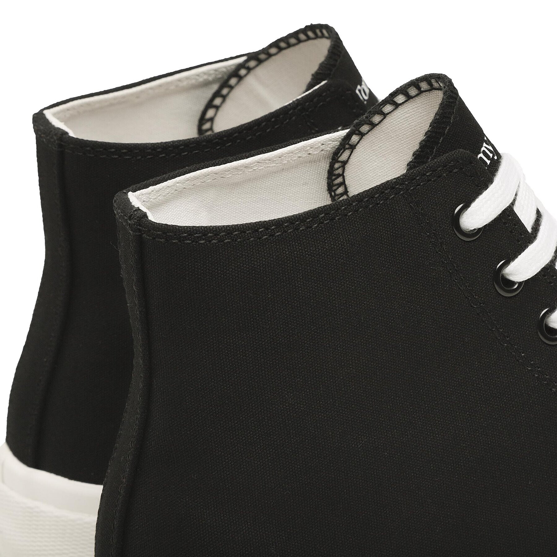 Tommy Jeans Сникърси Mid Canvas Color EM0EM01157 Черен - Pepit.bg