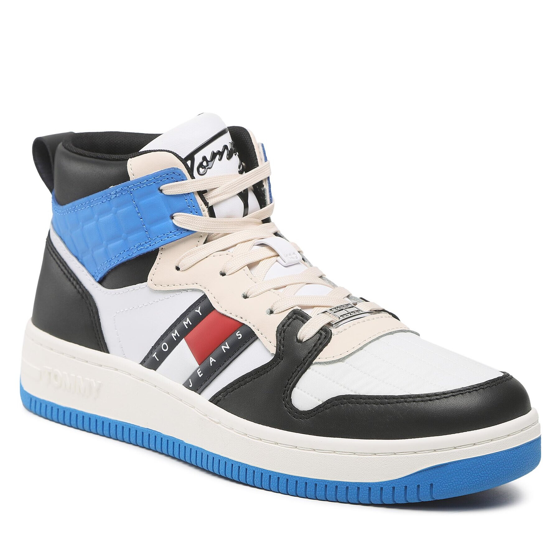 Tommy Jeans Сникърси Mid Cut Basket EM0EM01075 Бял - Pepit.bg