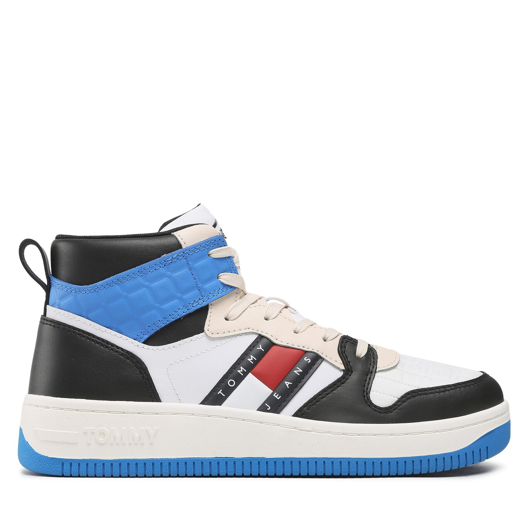 Tommy Jeans Сникърси Mid Cut Basket EM0EM01075 Бял - Pepit.bg