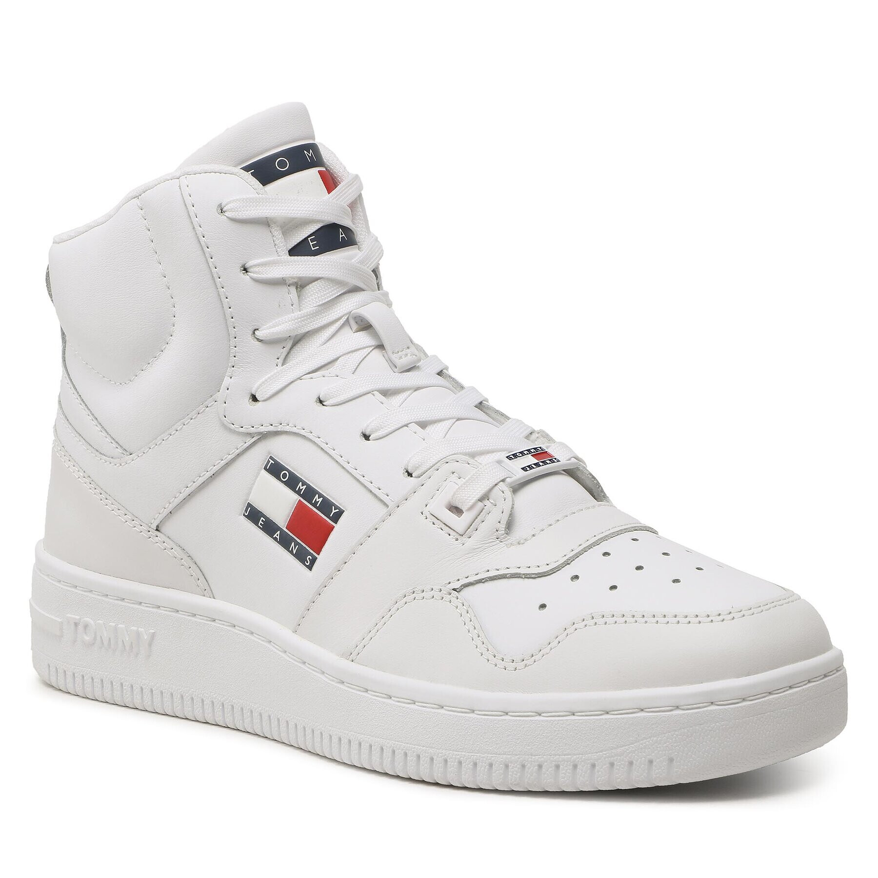 Tommy Jeans Сникърси Mid Cut Basket EM0EM01164 Бял - Pepit.bg
