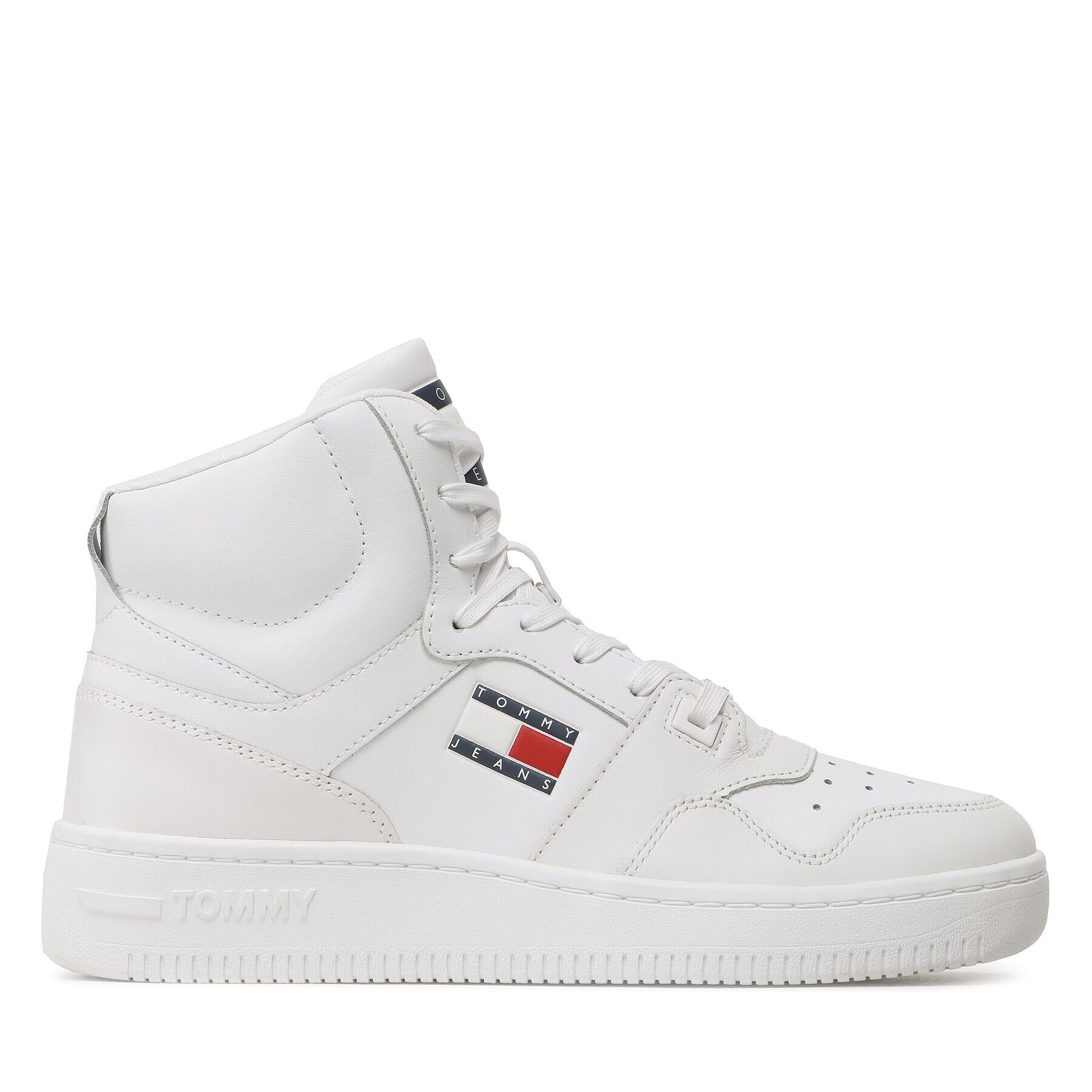 Tommy Jeans Сникърси Mid Cut Basket EM0EM01164 Бял - Pepit.bg