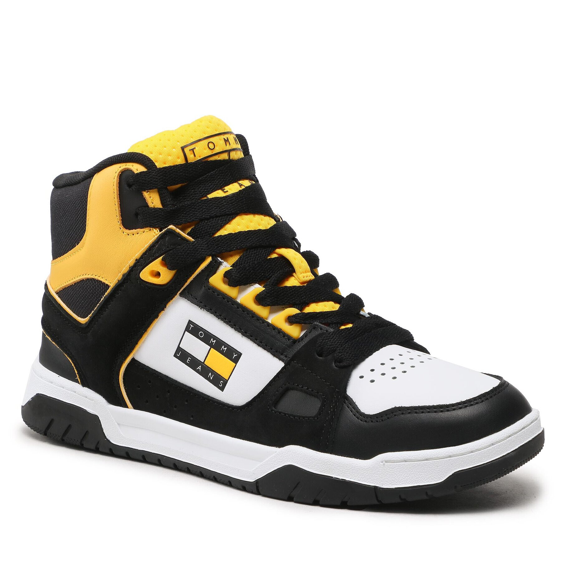 Tommy Jeans Сникърси Mid Cut Skater EM0EM01108 Черен - Pepit.bg