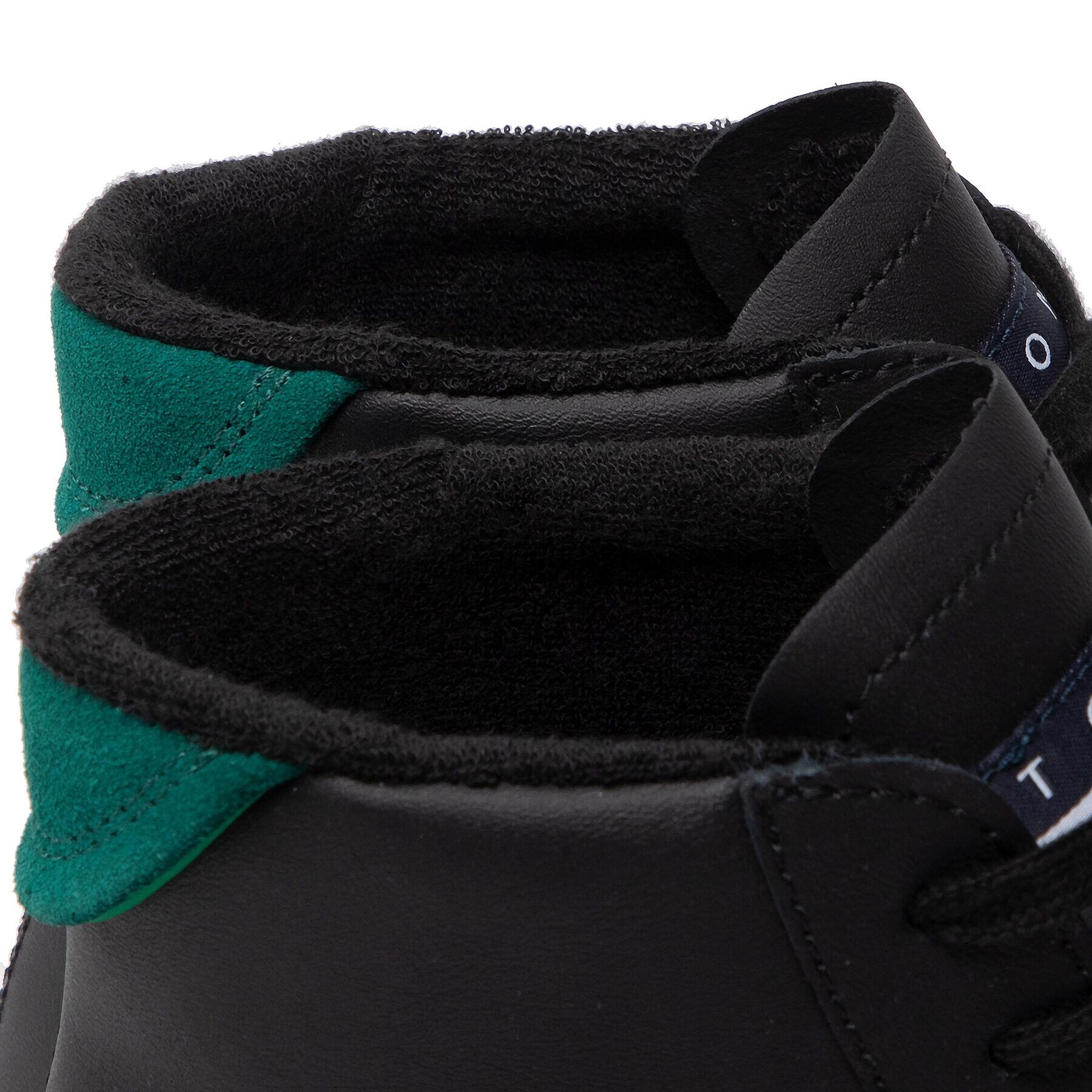 Tommy Jeans Сникърси Mid Leather Vulc EM0EM01067 Черен - Pepit.bg