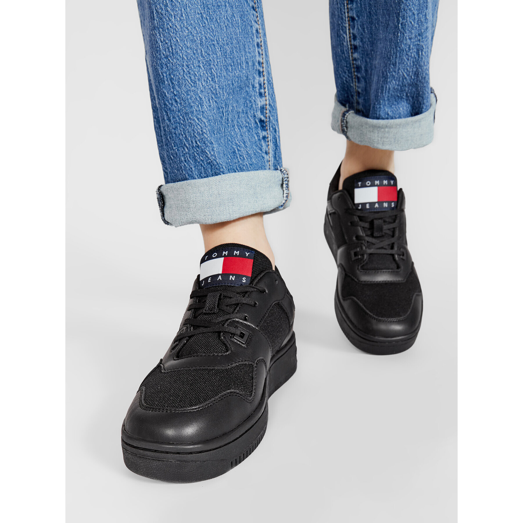 Tommy Jeans Сникърси Mix Basket EM0EM01010 Черен - Pepit.bg