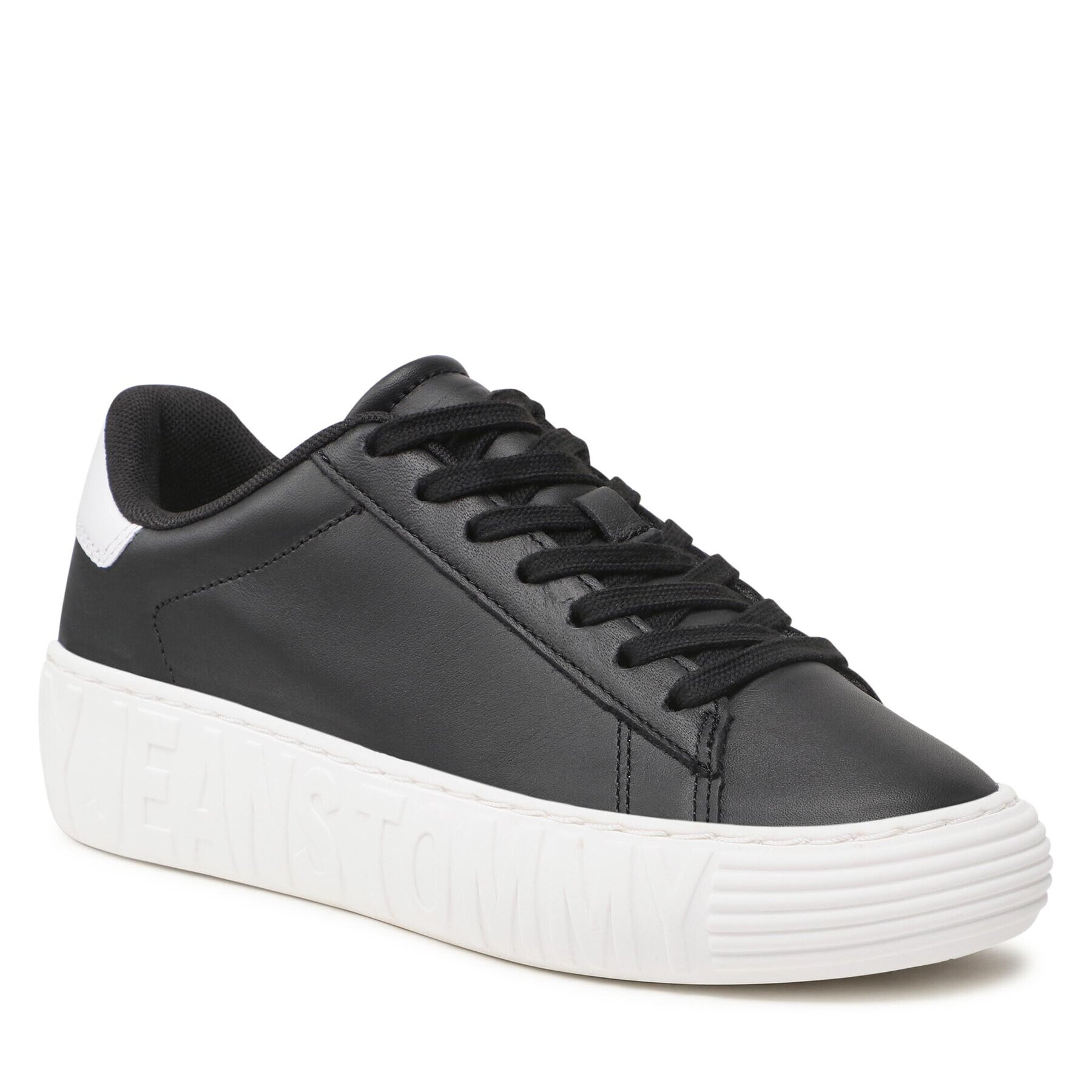 Tommy Jeans Сникърси New Cupsole Leather EN0EN02137 Черен - Pepit.bg