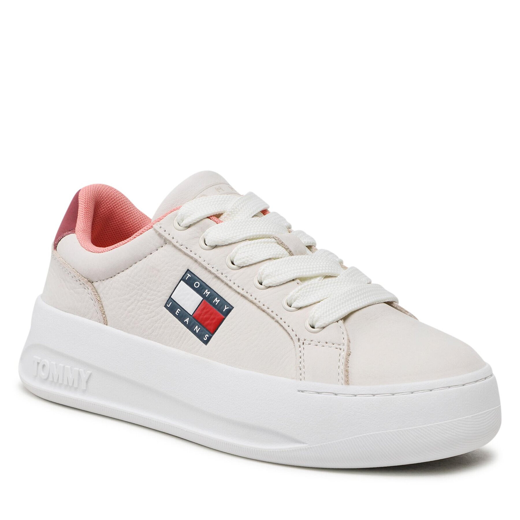 Tommy Jeans Сникърси Nubuk Platform EN0EN01974 Бежов - Pepit.bg