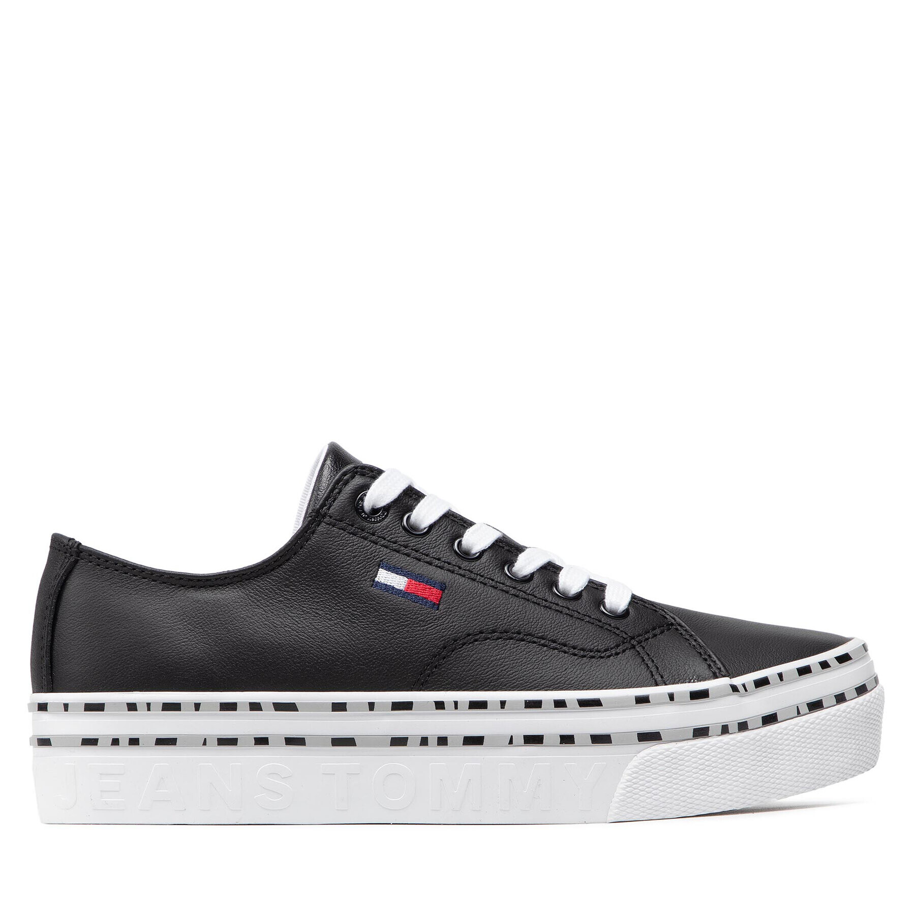 Tommy Jeans Сникърси Platform Wild Animal Sneaker EN0EN01626 Черен - Pepit.bg