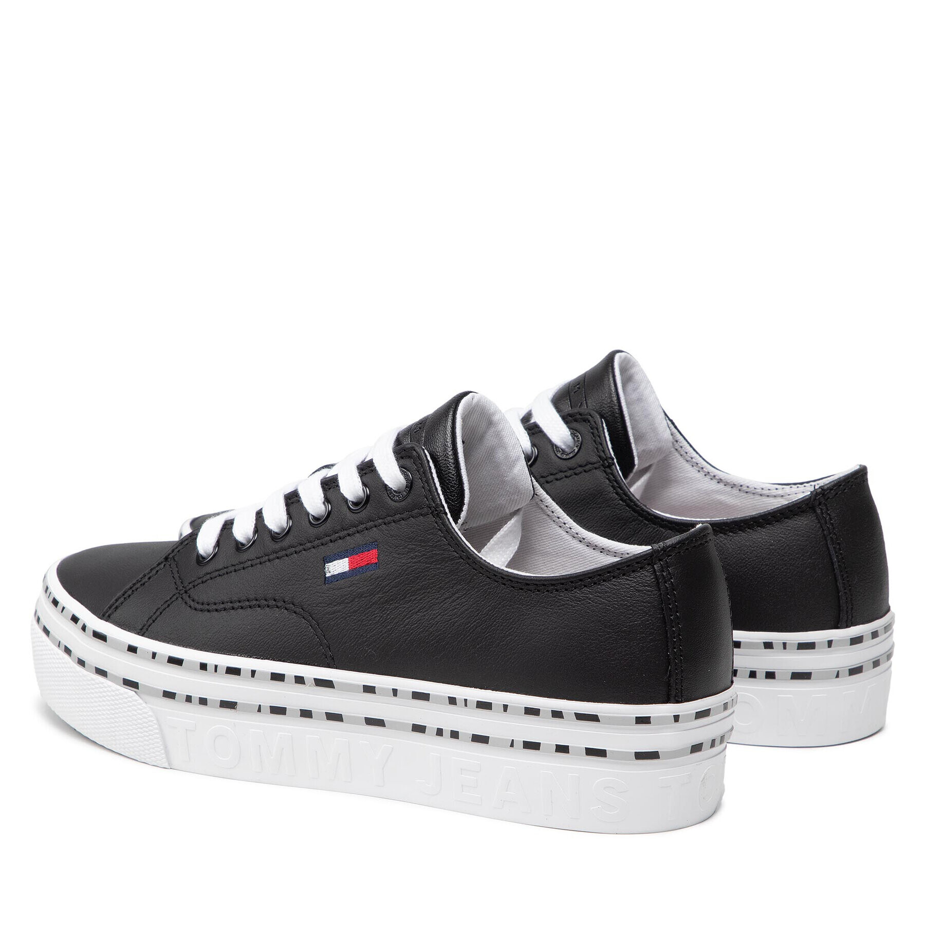 Tommy Jeans Сникърси Platform Wild Animal Sneaker EN0EN01626 Черен - Pepit.bg