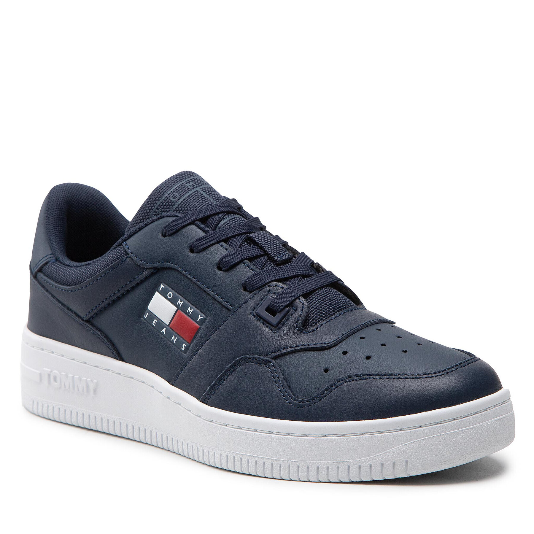 Tommy Jeans Сникърси Retro Basket EM0EM00955 Тъмносин - Pepit.bg