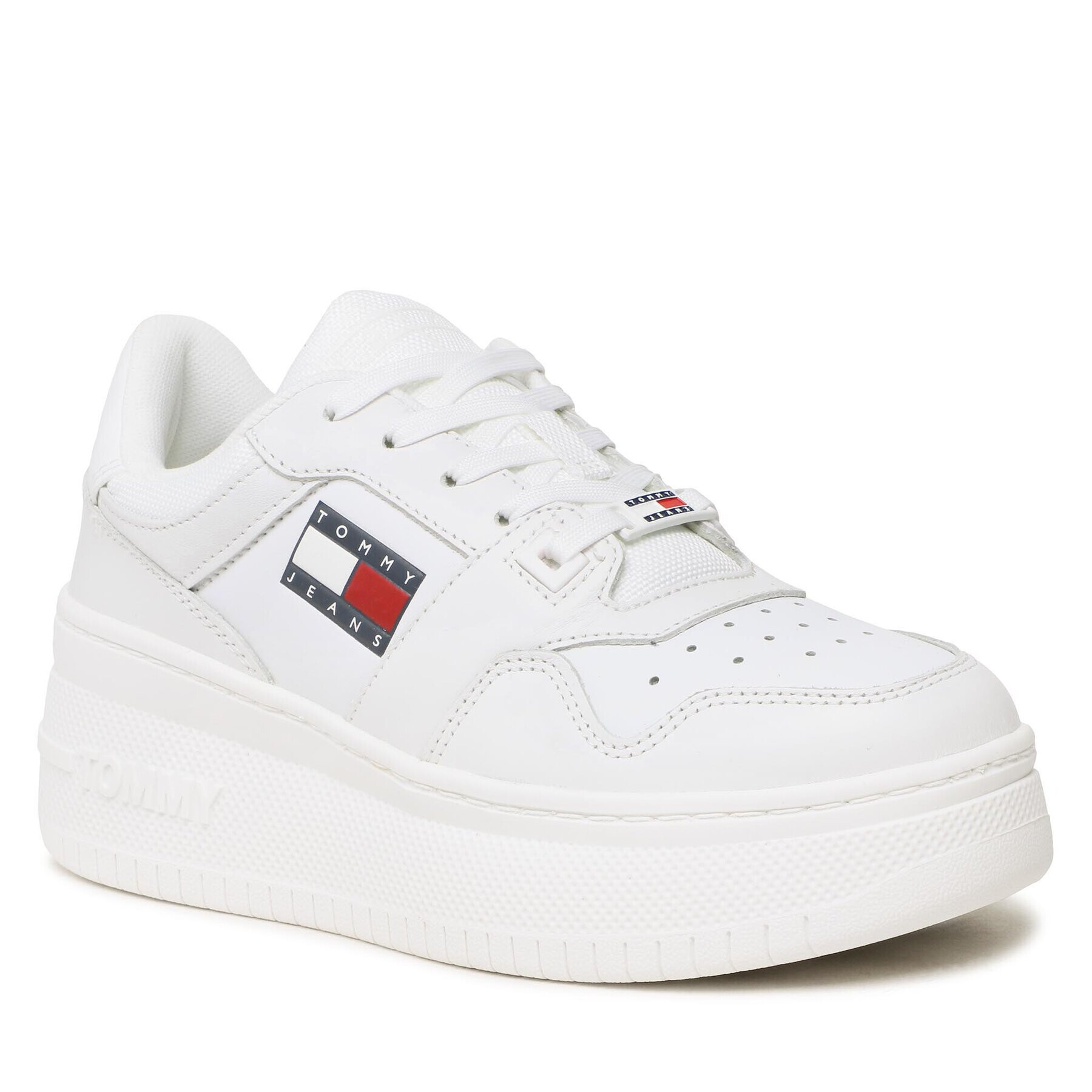 Tommy Jeans Сникърси Retro Basket Flatf EN0EN02086 Бял - Pepit.bg