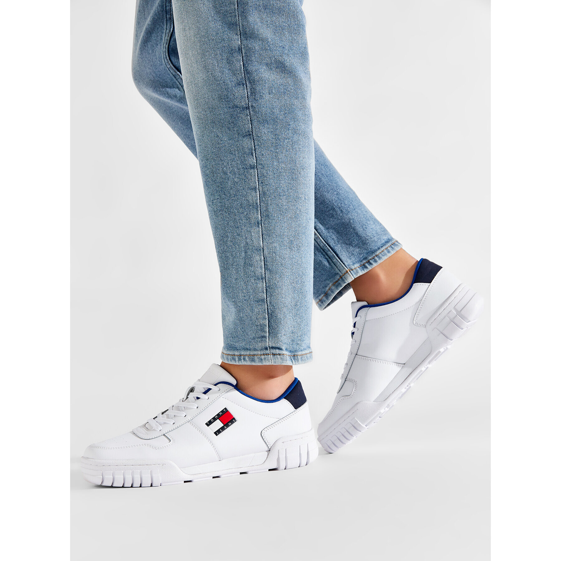Tommy Jeans Сникърси Retro Leather Cupsole EM0EM01068 Бял - Pepit.bg