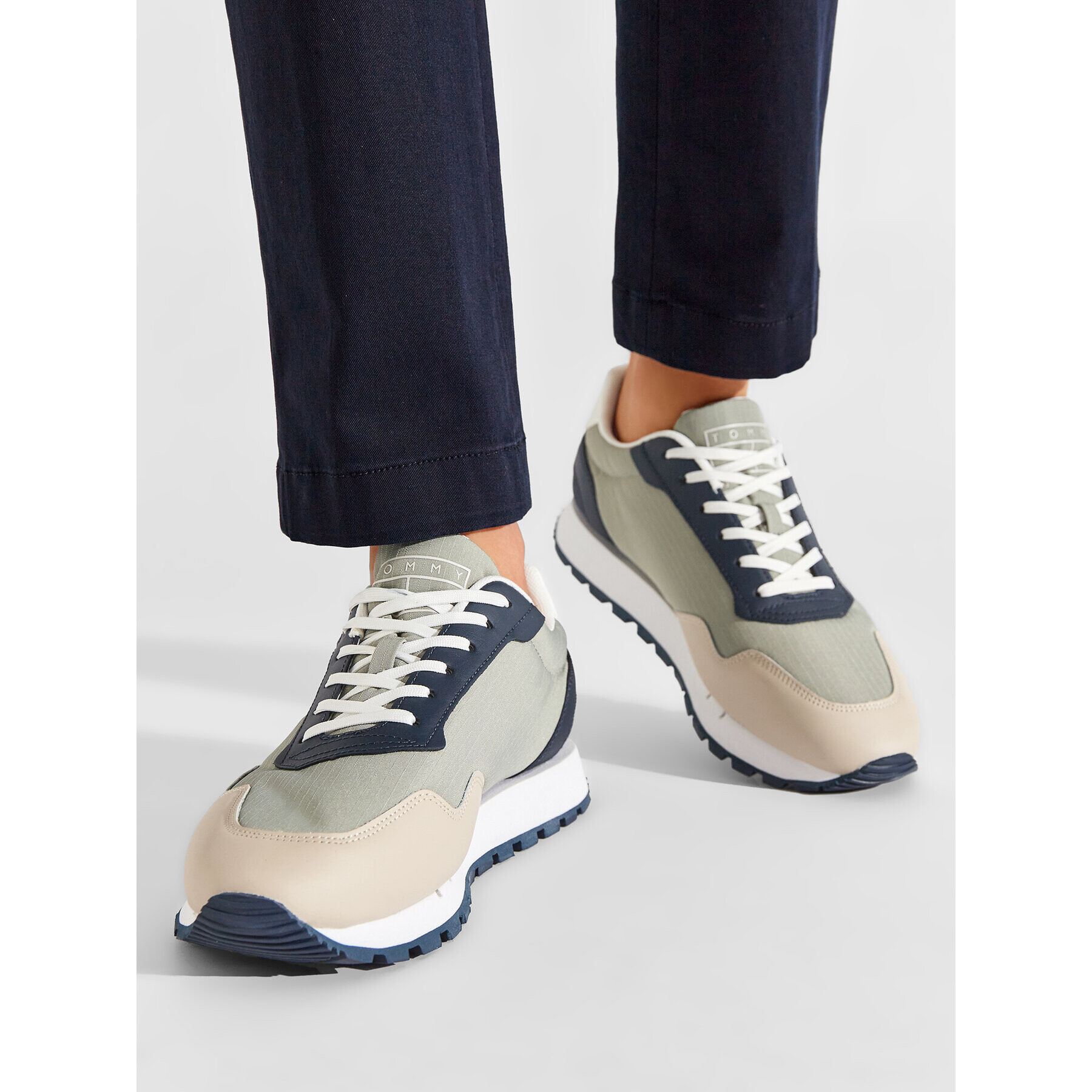 Tommy Jeans Сникърси Retro Runner Core EM0EM01014 Зелен - Pepit.bg