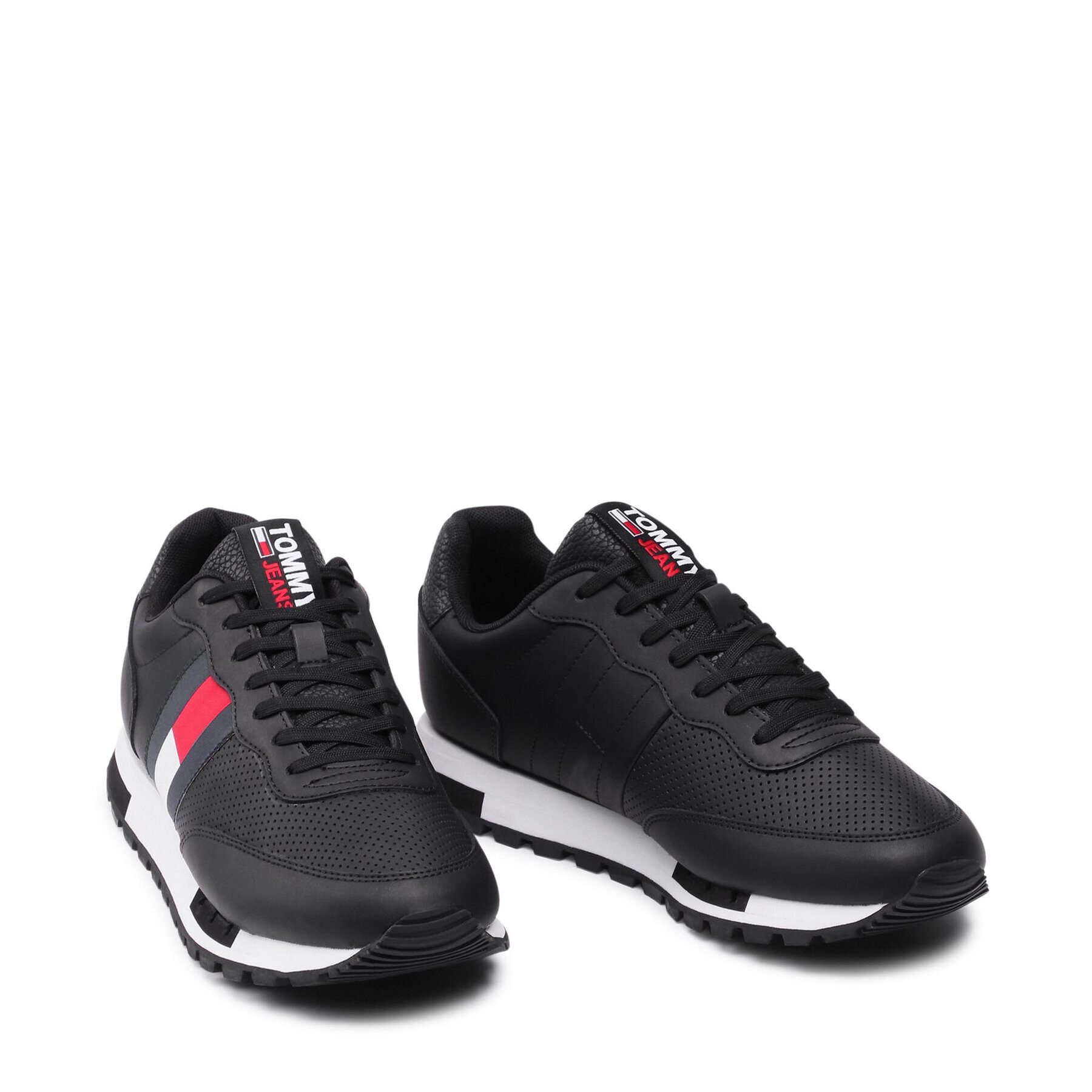Tommy Jeans Сникърси Retro Tjm Lether Runner EM0EM00726 Черен - Pepit.bg
