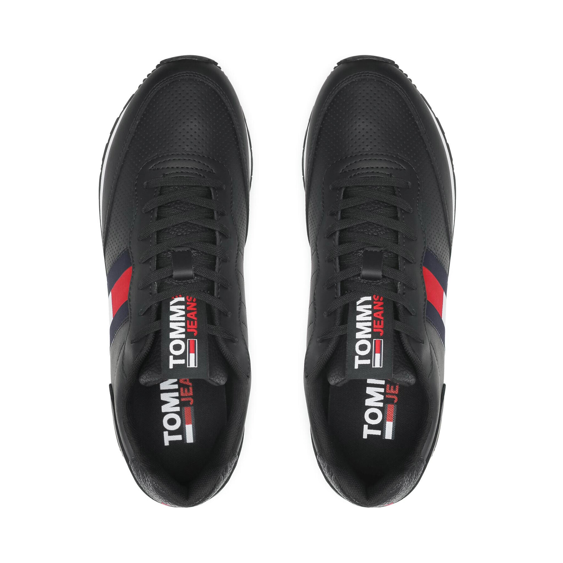 Tommy Jeans Сникърси Retro Tjm Lether Runner EM0EM00726 Черен - Pepit.bg