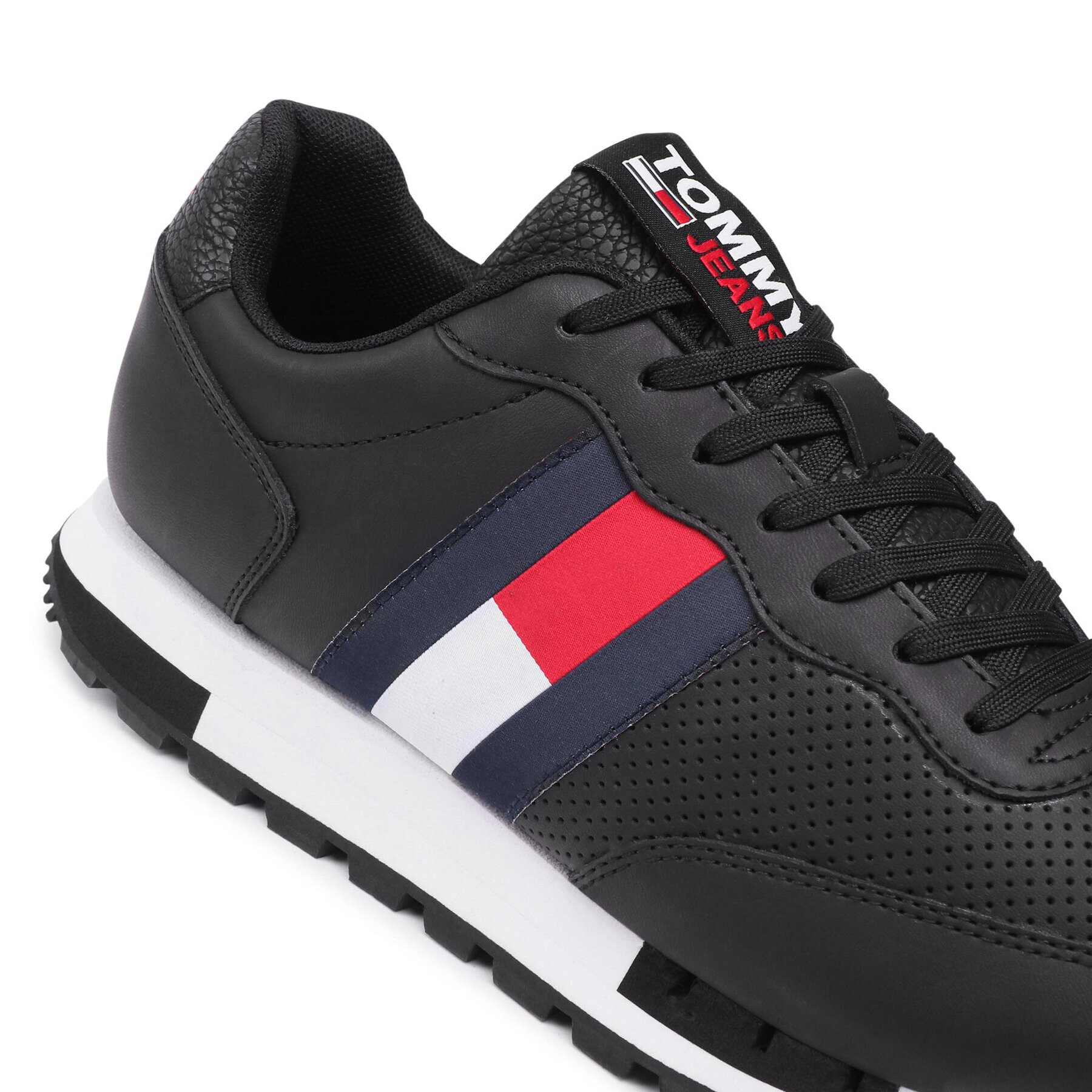 Tommy Jeans Сникърси Retro Tjm Lether Runner EM0EM00726 Черен - Pepit.bg