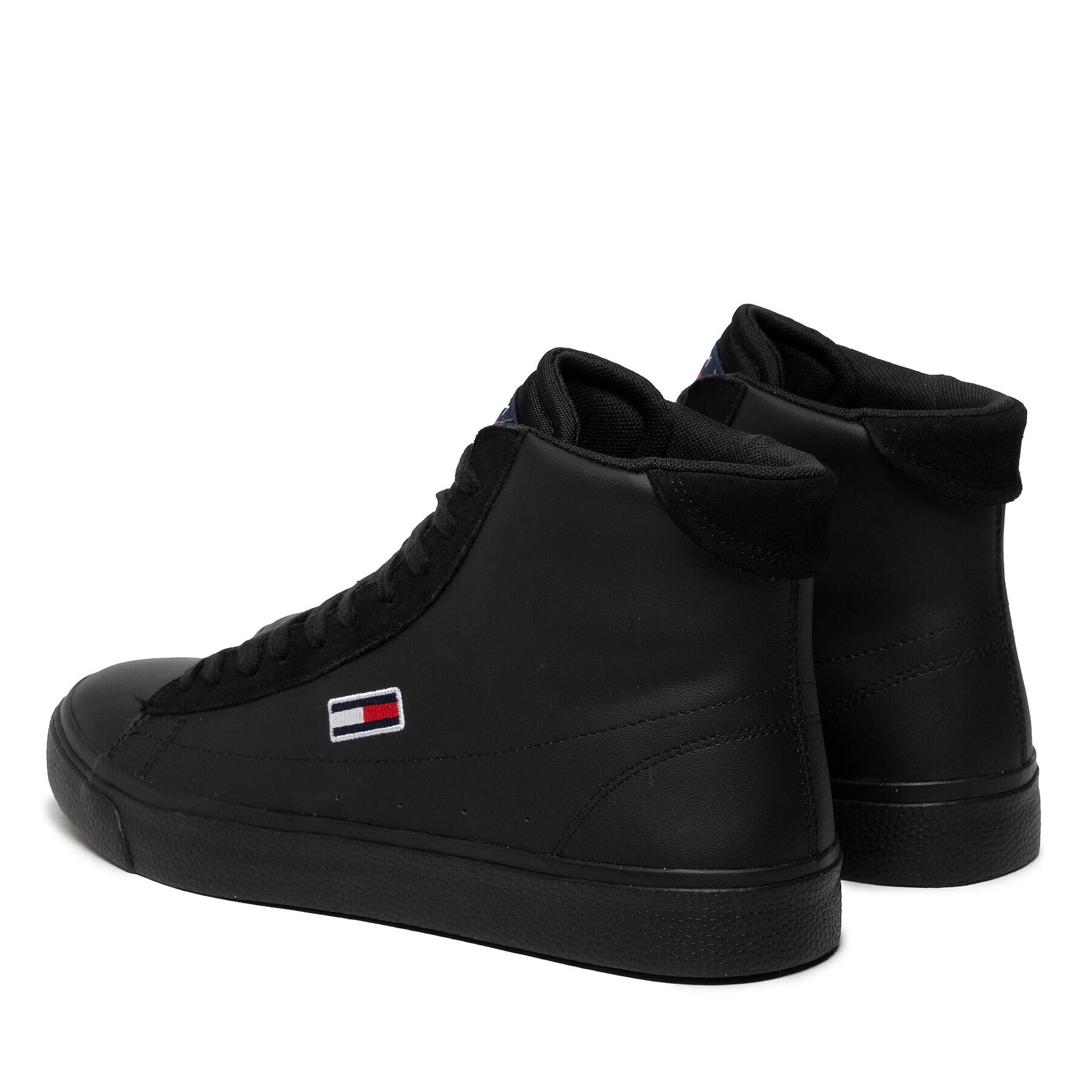 Tommy Jeans Сникърси Retro Vulc High Tjm Leather Черен - Pepit.bg