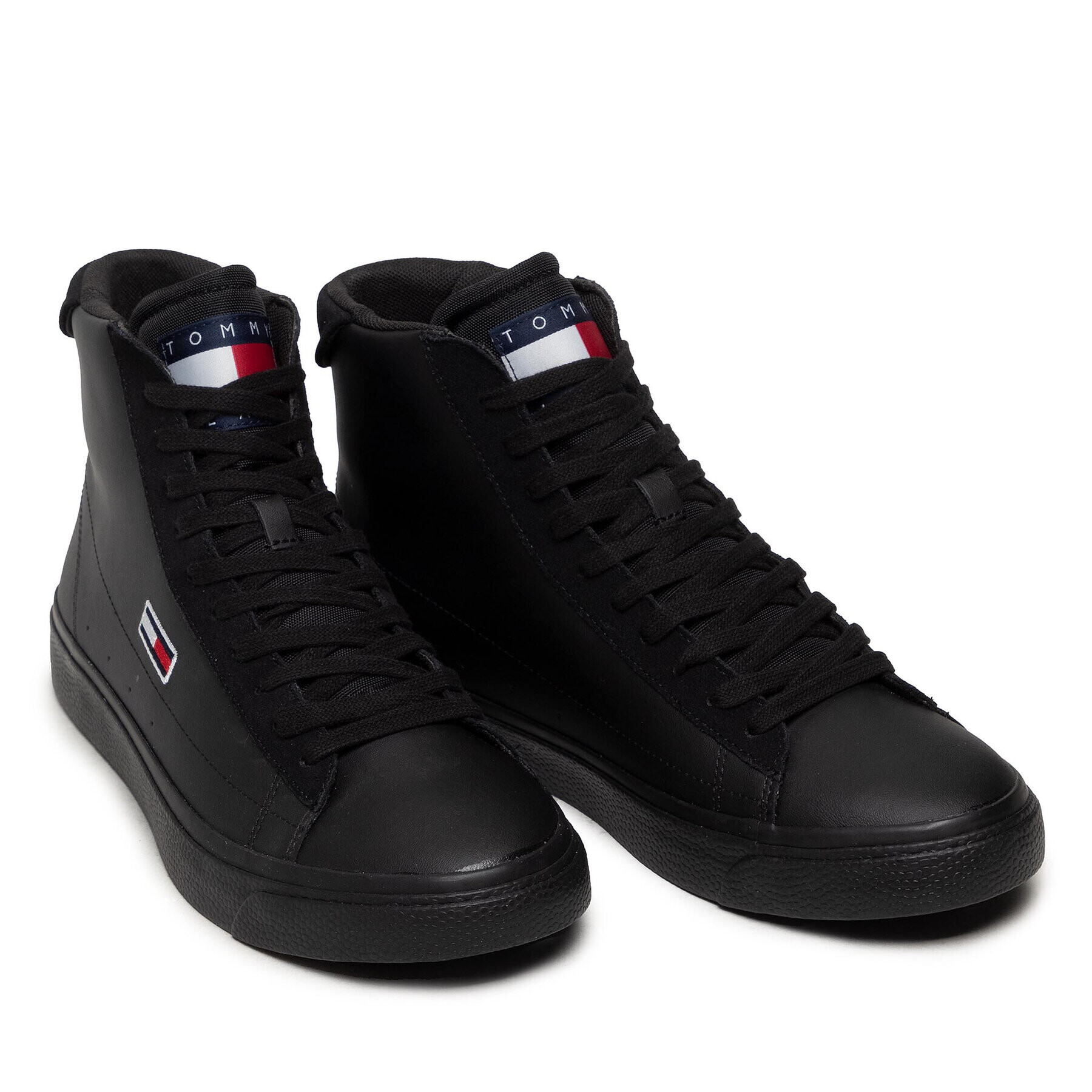 Tommy Jeans Сникърси Retro Vulc High Tjm Leather Черен - Pepit.bg
