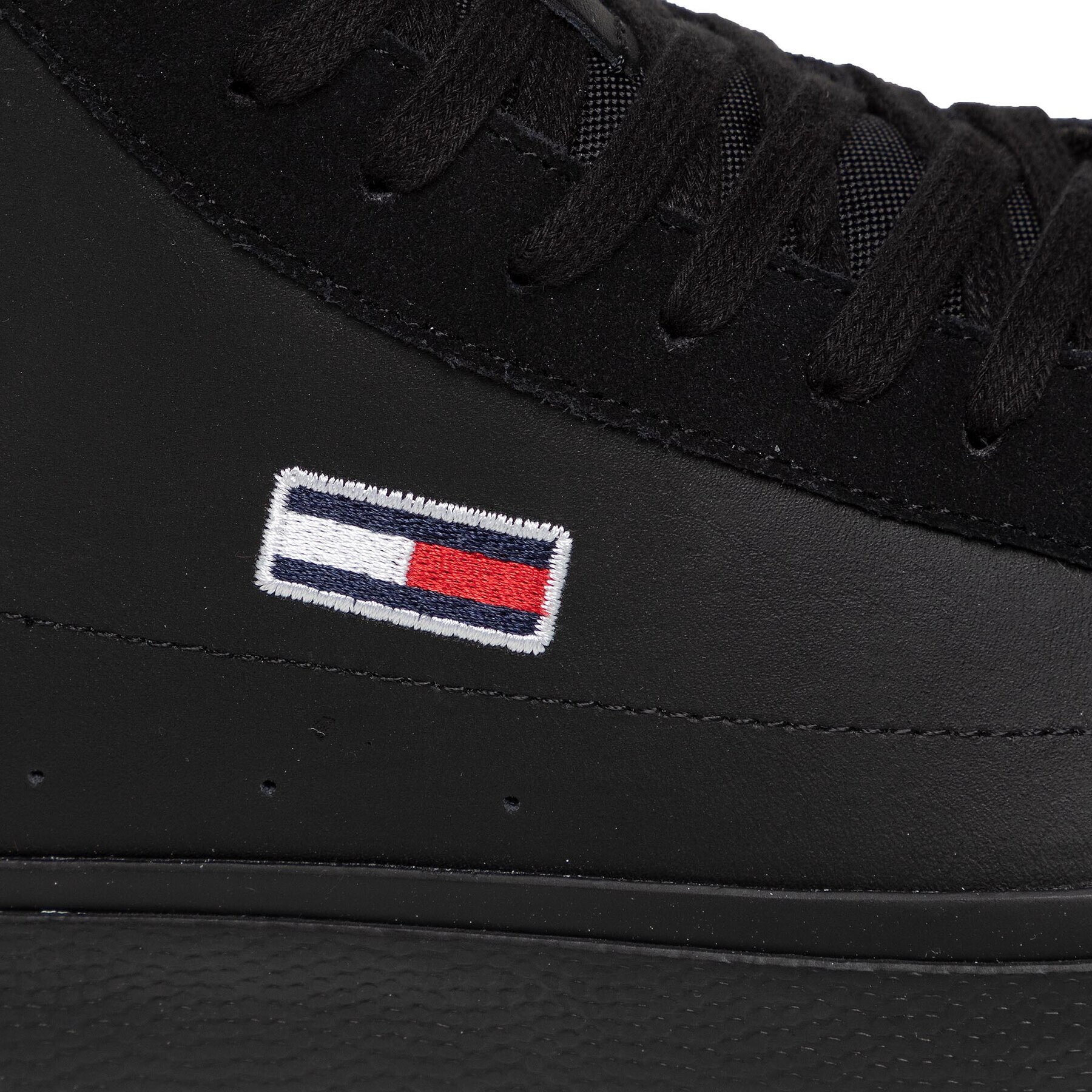 Tommy Jeans Сникърси Retro Vulc High Tjm Leather Черен - Pepit.bg