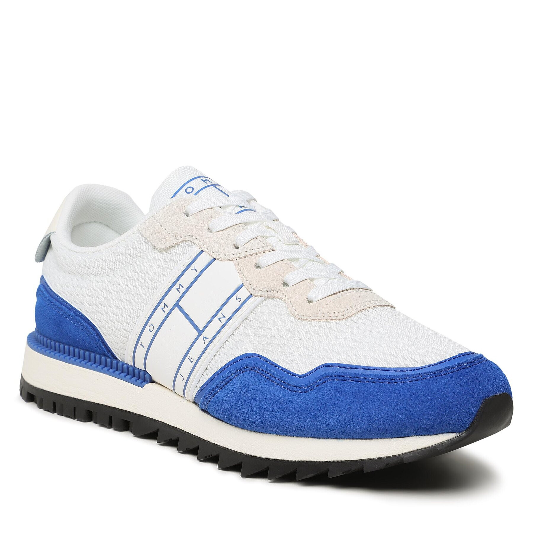 Tommy Jeans Сникърси Runner Mix Material EM0EM01167 Бял - Pepit.bg
