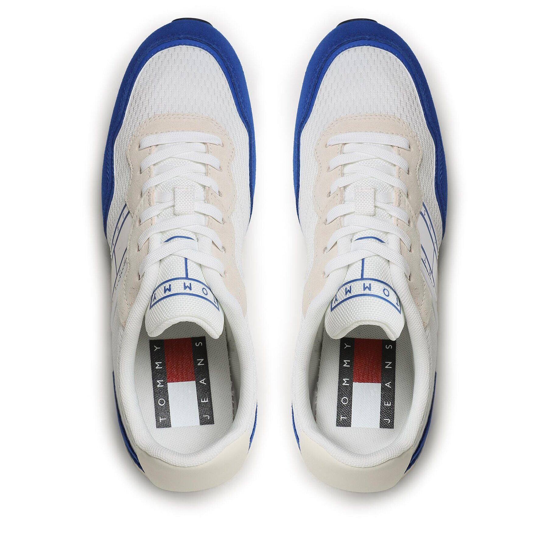 Tommy Jeans Сникърси Runner Mix Material EM0EM01167 Бял - Pepit.bg