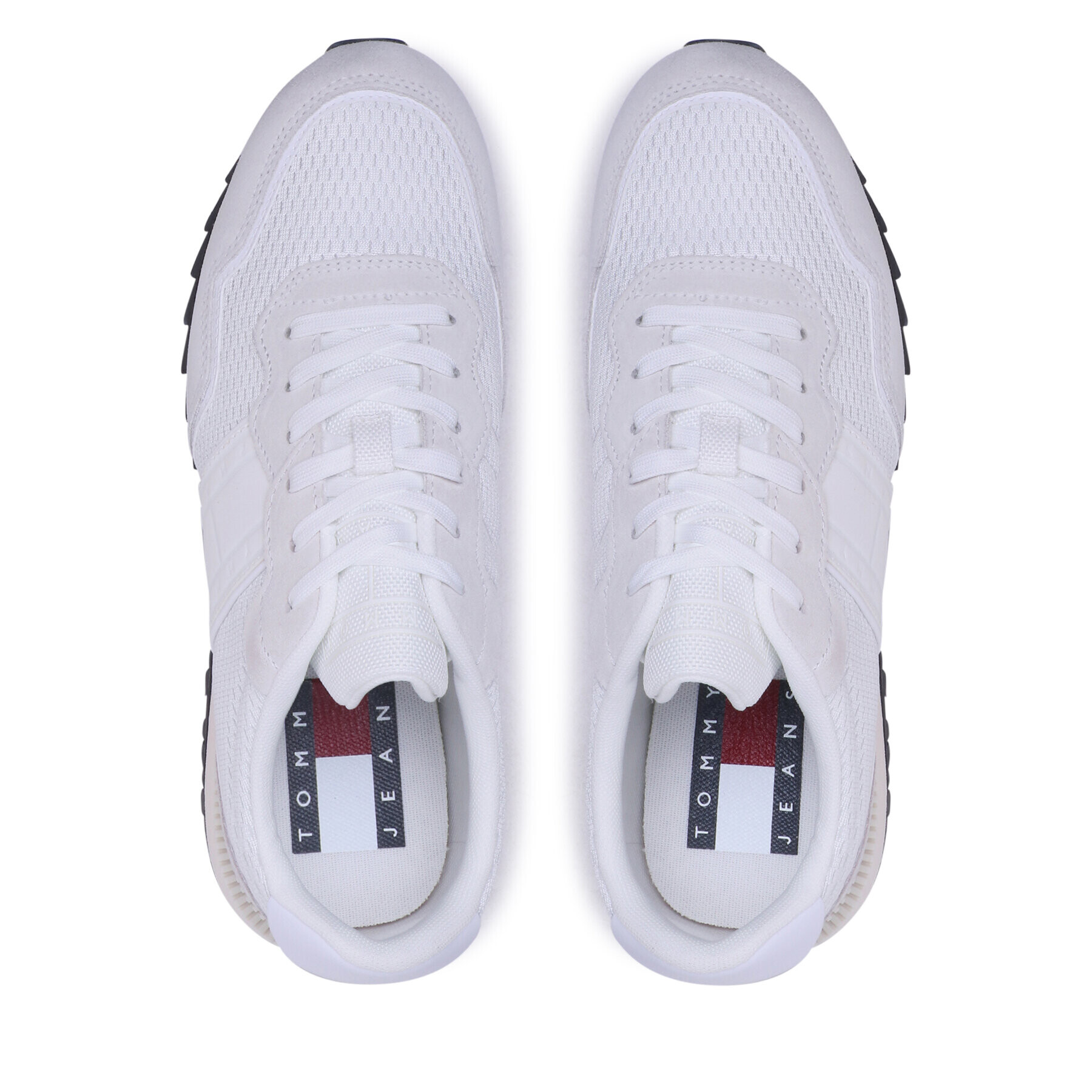 Tommy Jeans Сникърси Runner Mix Material EM0EM01167 Бял - Pepit.bg