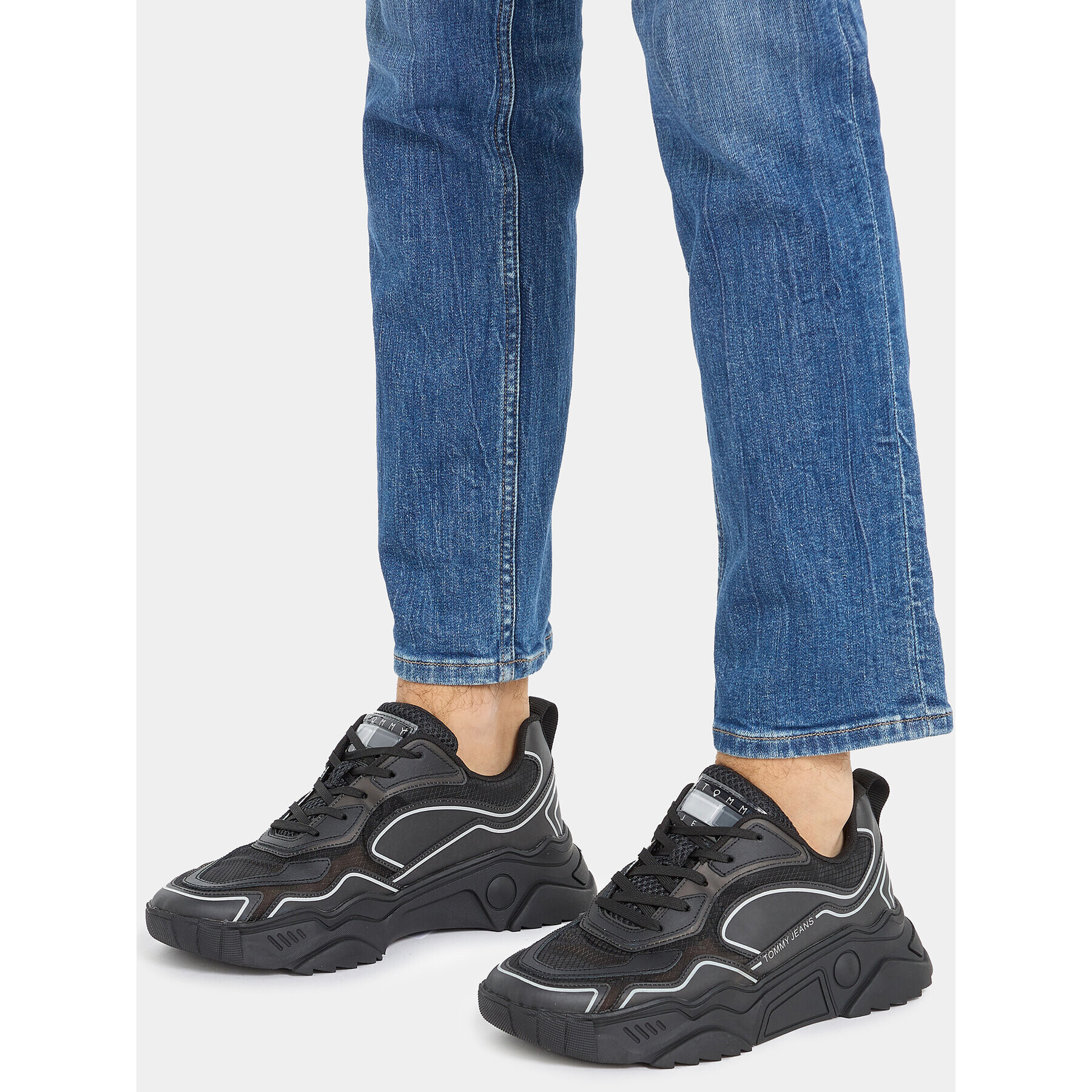 Tommy Jeans Сникърси Runner Translucent EM0EM01293 Черен - Pepit.bg